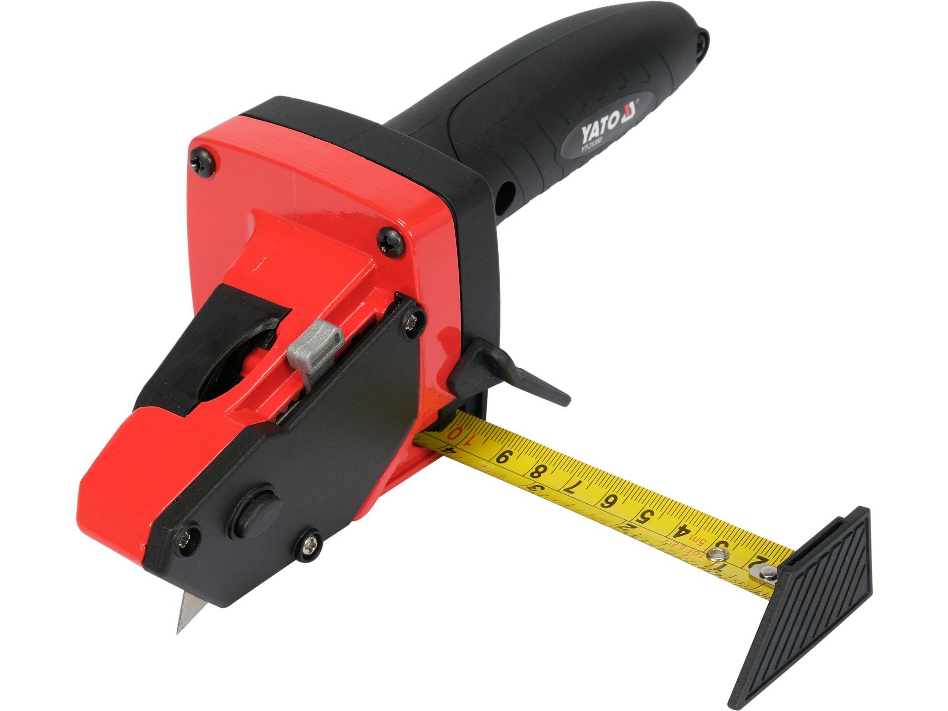 Yato Cuttermesser Messer mit Rollmaßband für Gipskartonplatten, (Messer mit Rollmaßband für Gipskartonplatten, Messer mit Rollmaßband für Gipskartonplatten), Qualitätswerkzeug