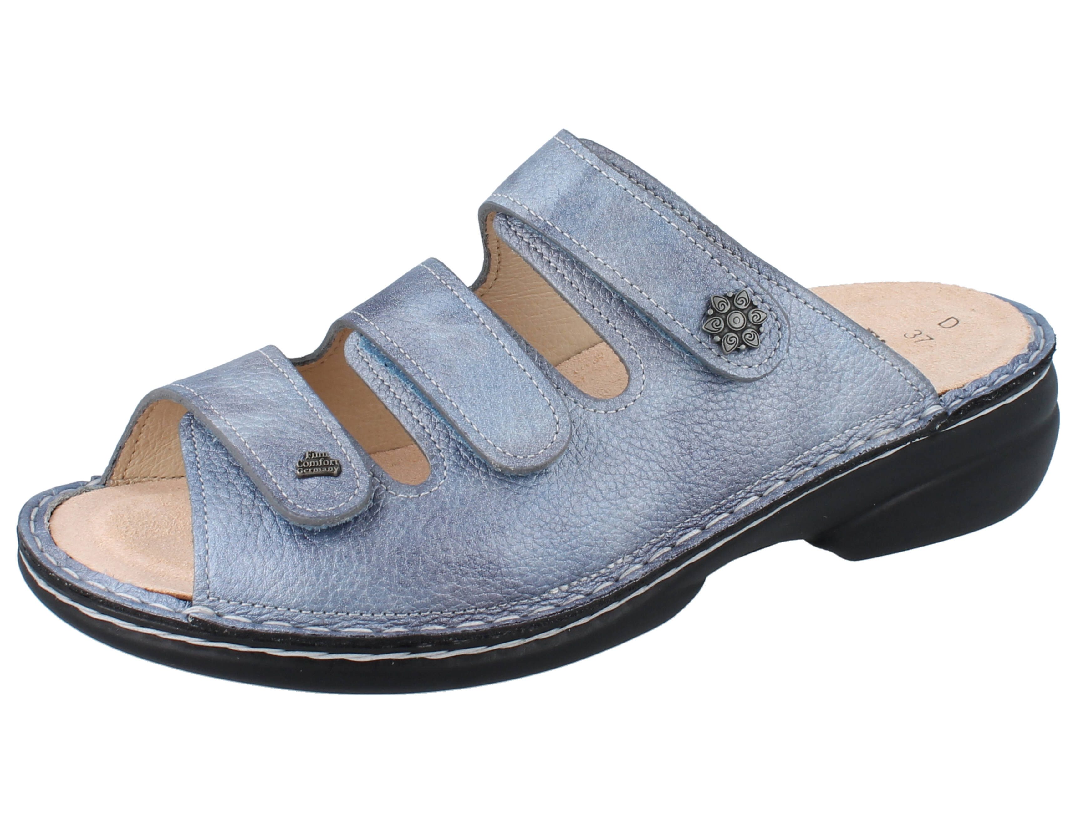 Finn Comfort FINN COMFORT Menorca Soft jeans/Alfa - Größe: 36 Pantolette Wechselfußbett