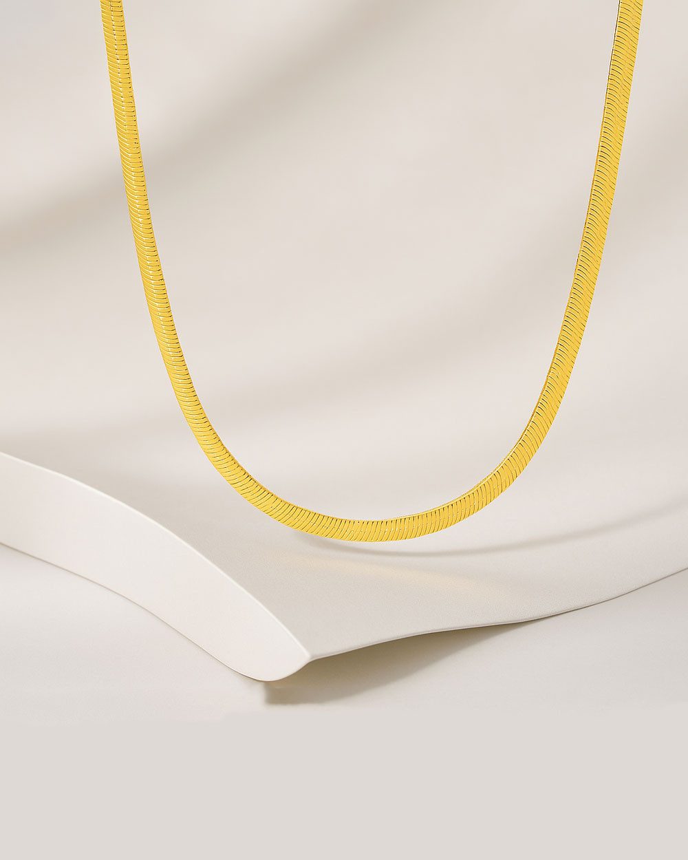 DANIEL CLIFFORD Schlangenkette 'Janine' Damen Halskette Silber 925 18 Karat vergoldet Snake (inkl. Verpackung), größenverstellbare Schlangenkette perfekt für de – Bild 4 von 5