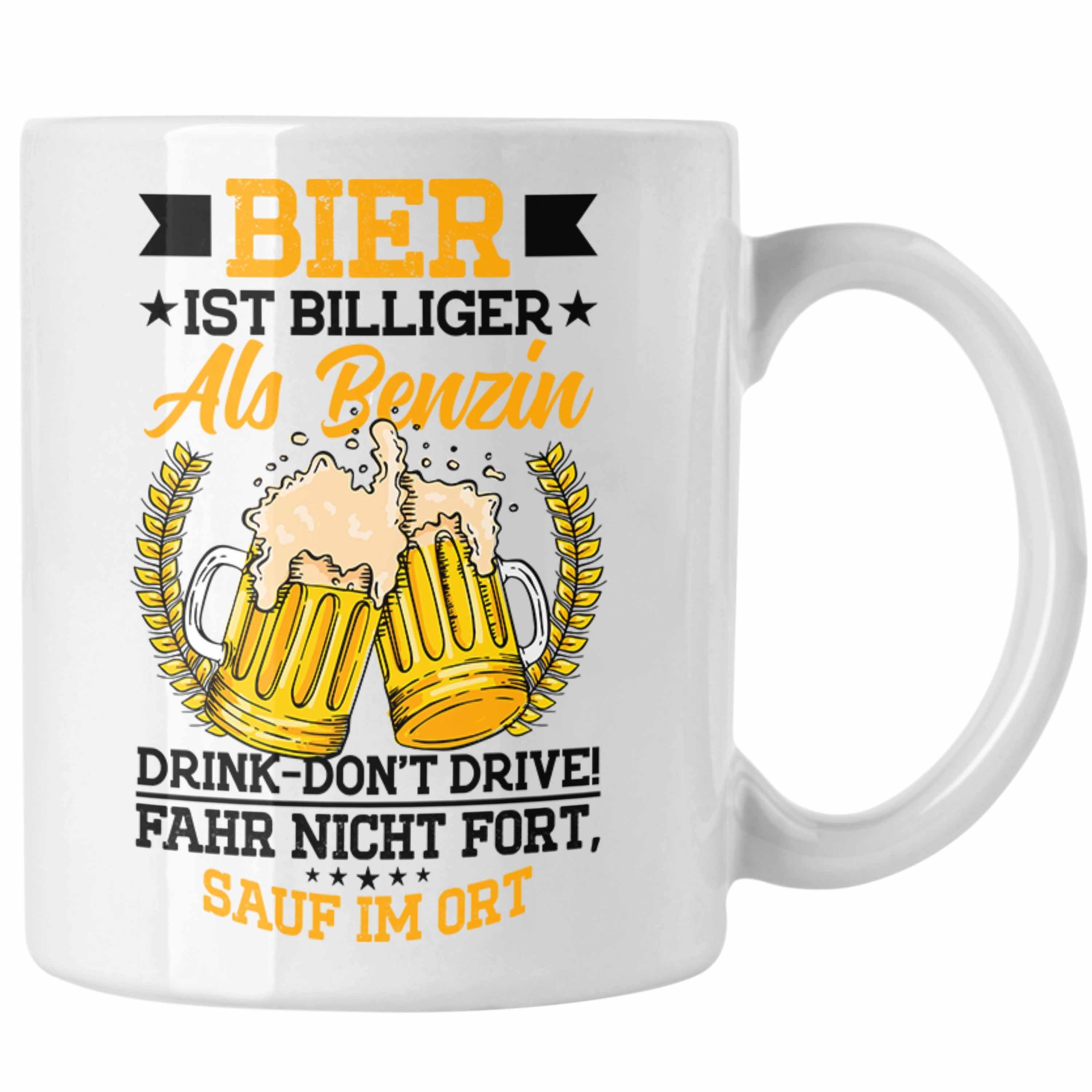 Trendation Tasse Trendation - Lustiges Bier Trinker Geschenk Tasse Sauf Im Ort Geschenkidee Land Weiss
