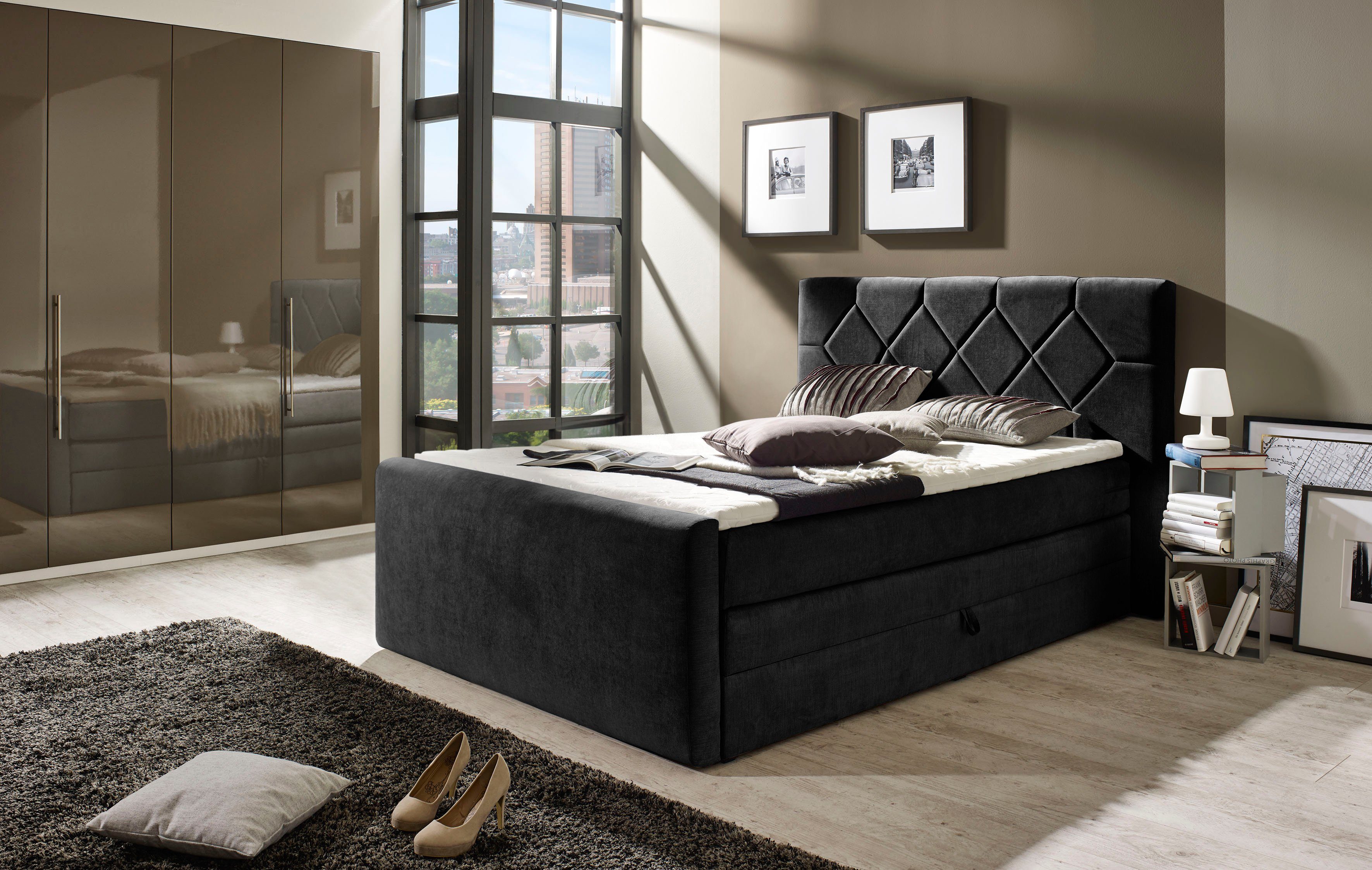 Places of Style Boxspringbett Atlanta, inklusive günstig online kaufen