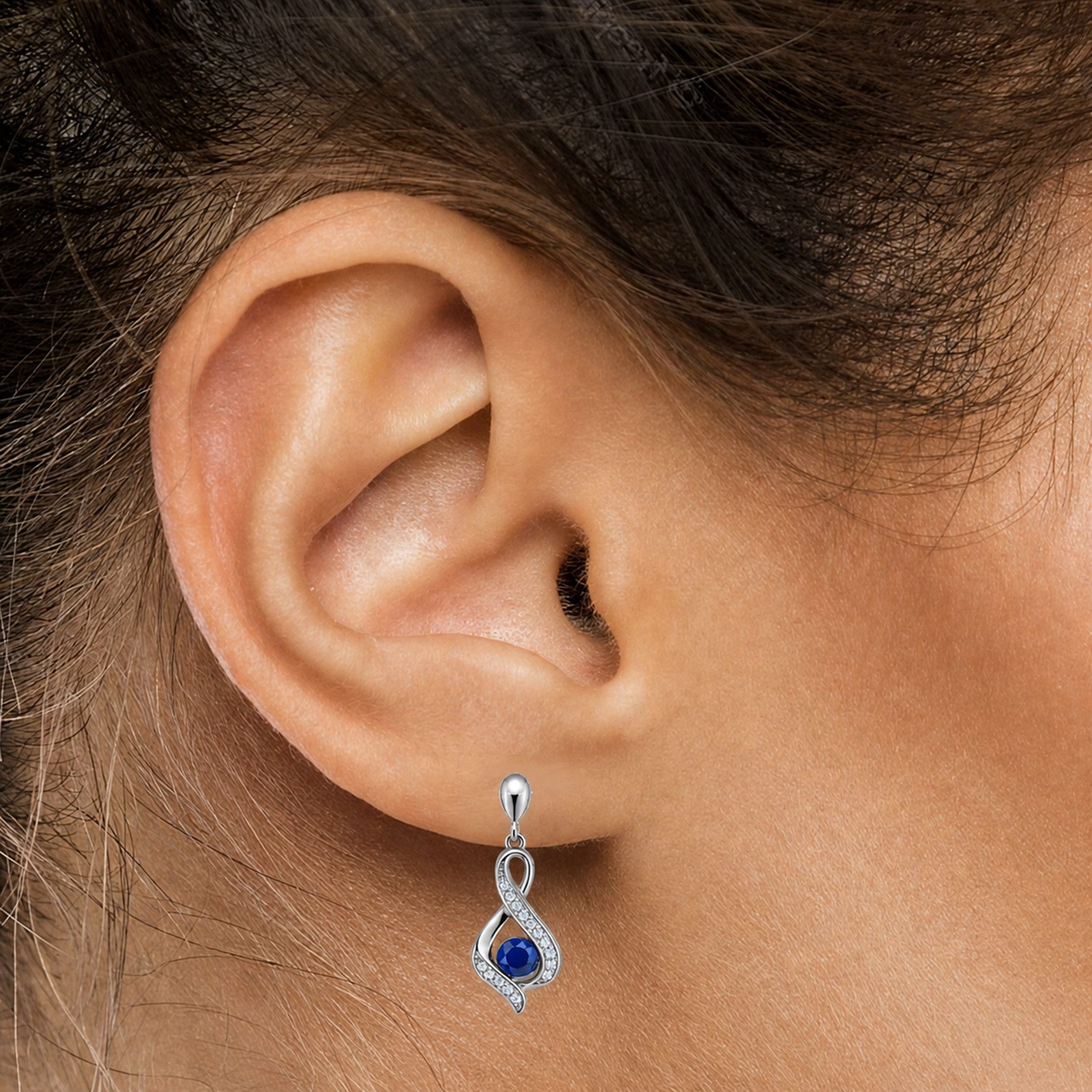 Limana Ohrring und Ketten Set Schmuckset 925 Silber hängende Ohrstecker gold Halskette mit Anhänger (inkl. Geschenkbox), Geschenkset Idee Geschenk für Sie Frauen Damen Freundin Mutter