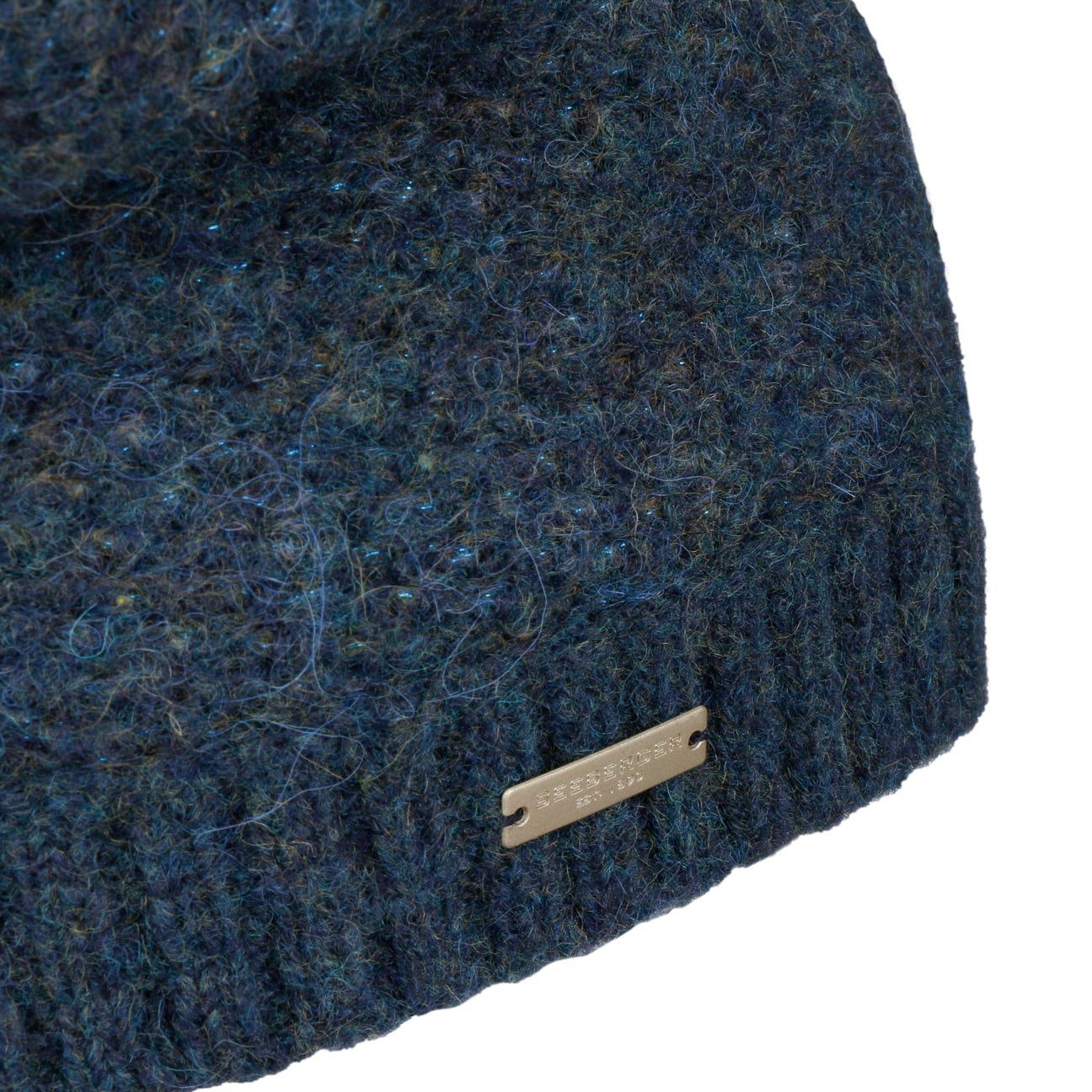 Futter mit (1-St) Beanie Strickmütze petrol Seeberger