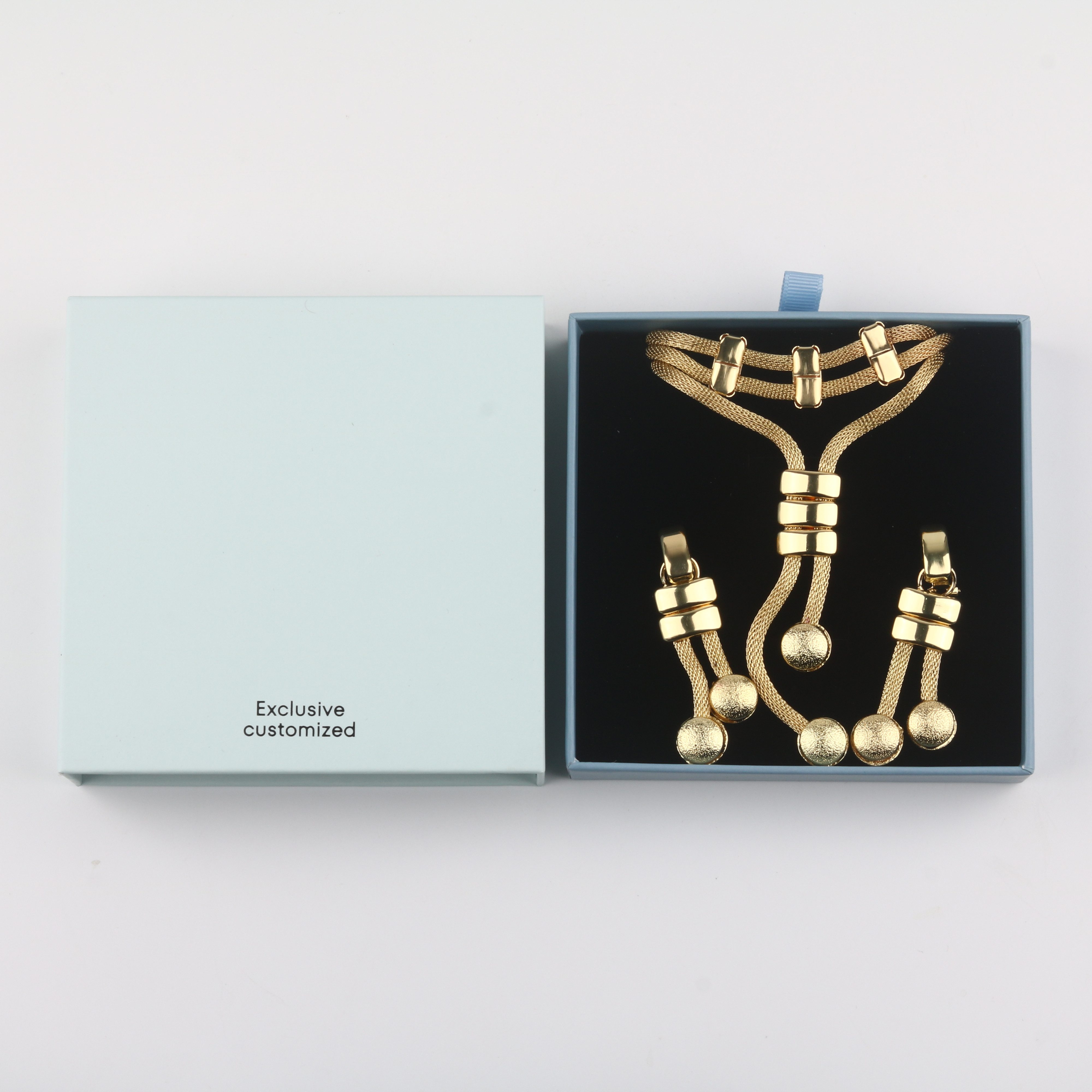 trends for living Schmuckset Schmuckset: Lange Halskette geometrische Quastenohrringe Armband