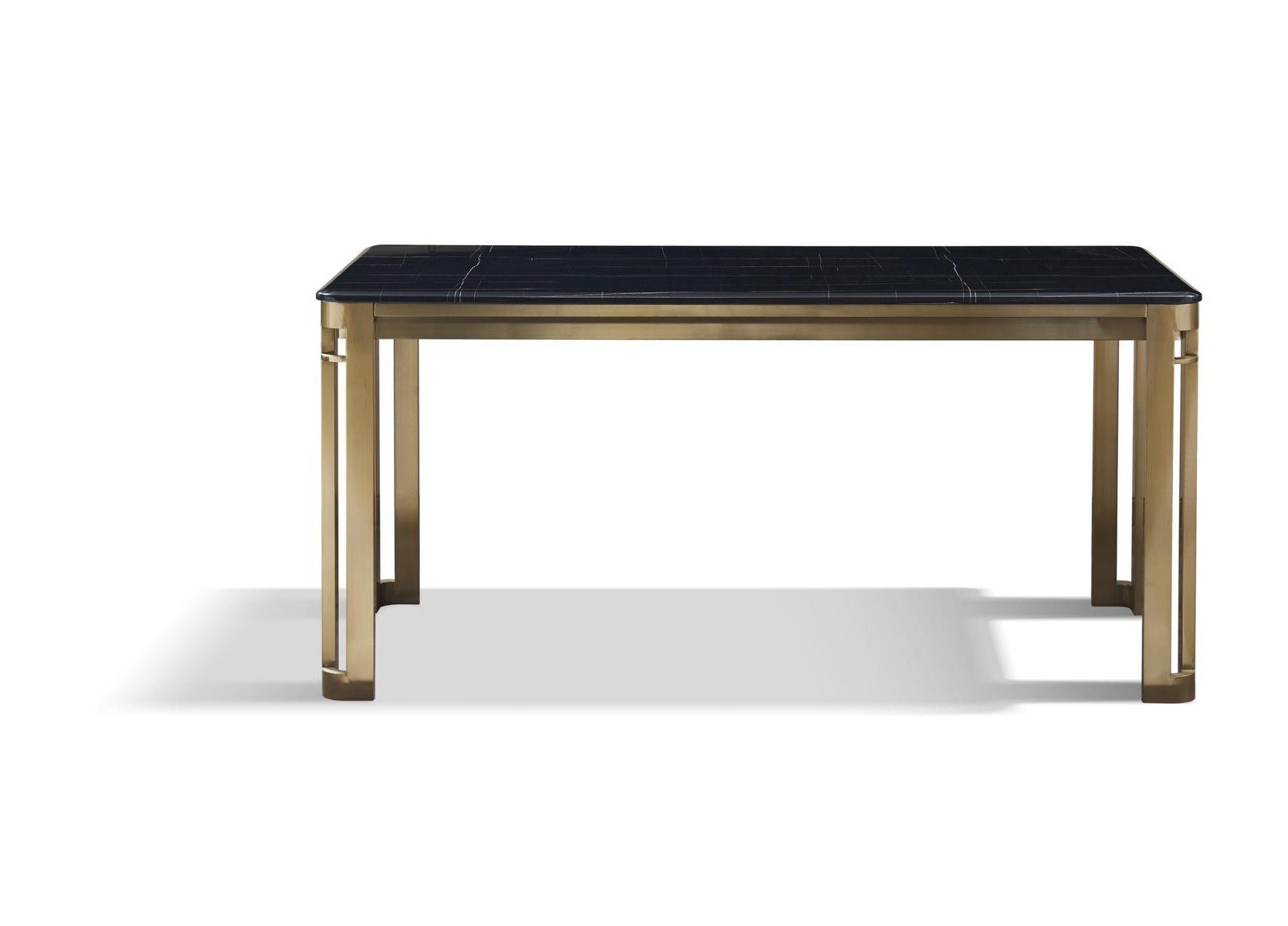 Xlmoebel Esstisch Designer Tisch 160x80cm aus Edelstahl für Esszimmer und Wohnzimme, Made in Europa