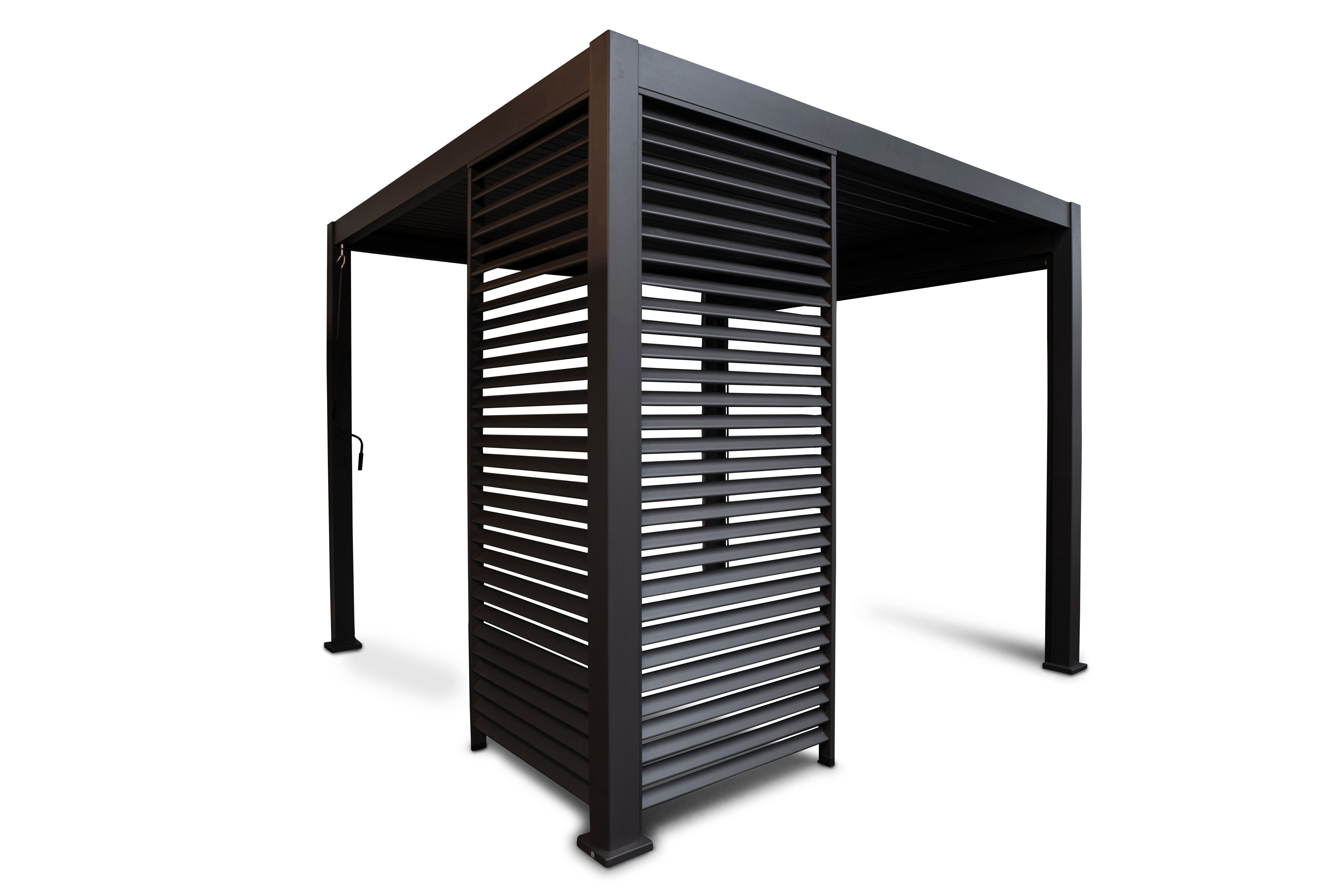 Leco Pergola Lamellenwand zur Lamellenpergola DELUXE 4x3m, (1-tlg), Aluminiumprofile, pulverbeschichtet, anthrazit