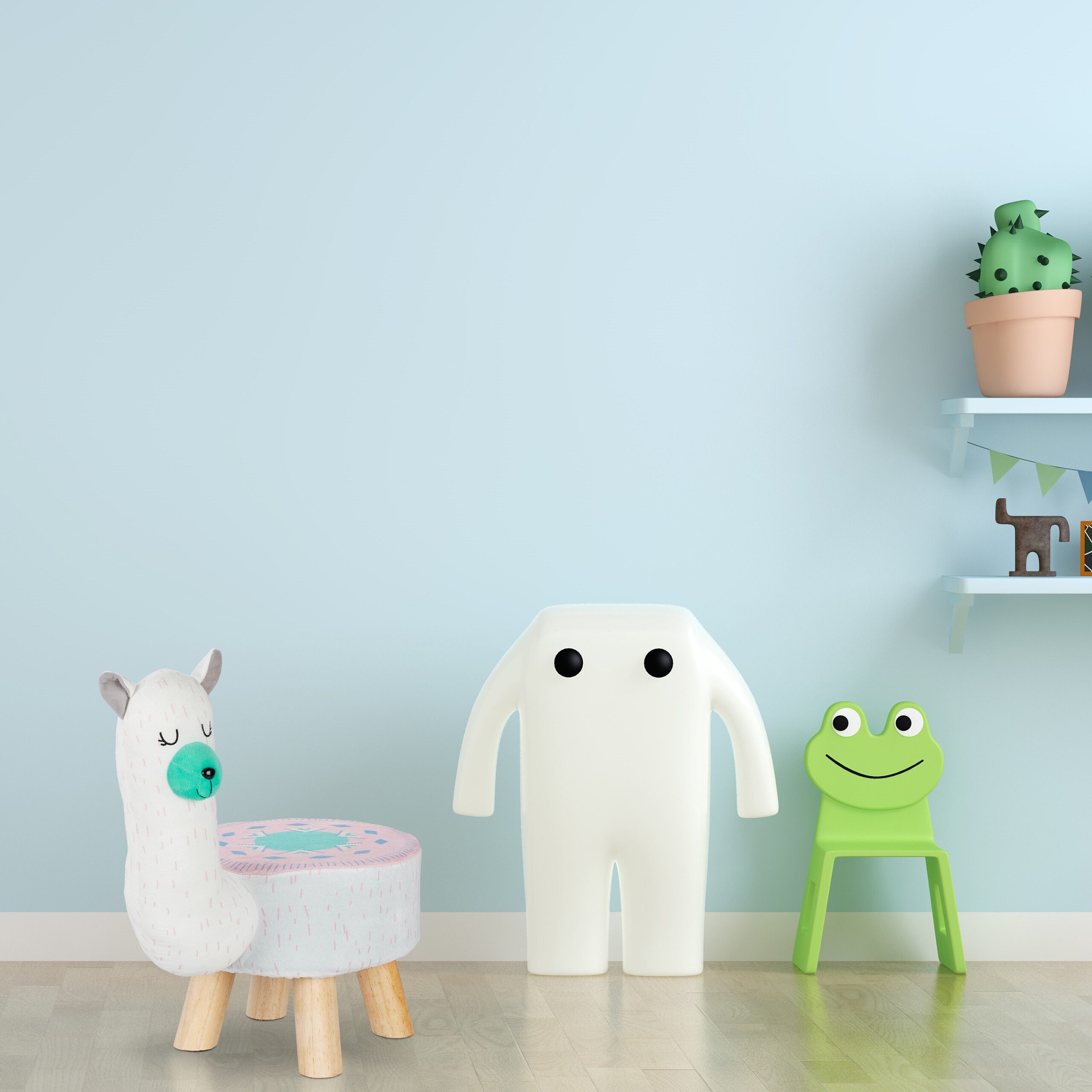 relaxdays Kinderhocker Tierhocker für Kinder, Lama günstig online kaufen