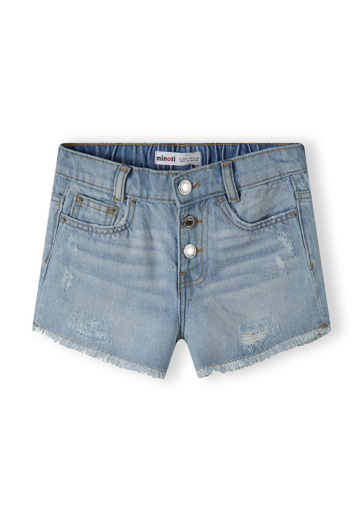 MINOTI Shorts für Mädchen aus Denim drei Knöpfe vorne