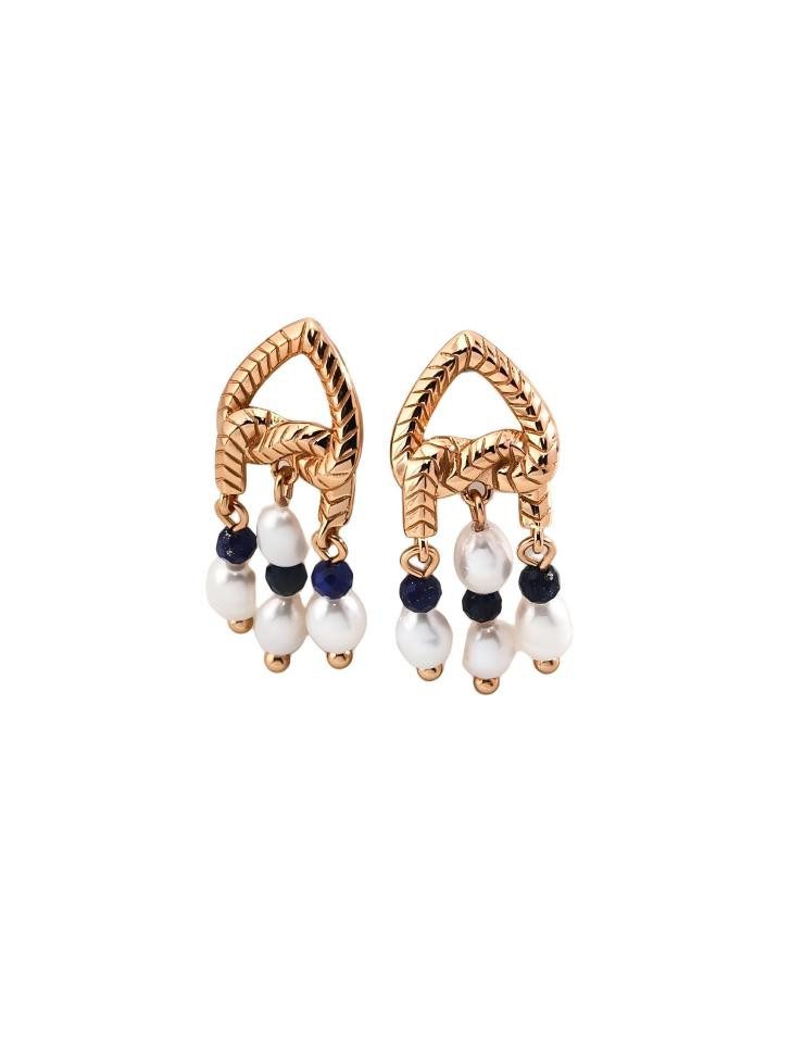 Jumpeak Paar Ohrstecker ohrstecker silber 925 damen,lapis perlen ohrringe,knoten ohrhänger, 18K vergoldet,halskette Vintage-Gold,anhänger,schwester geschenk