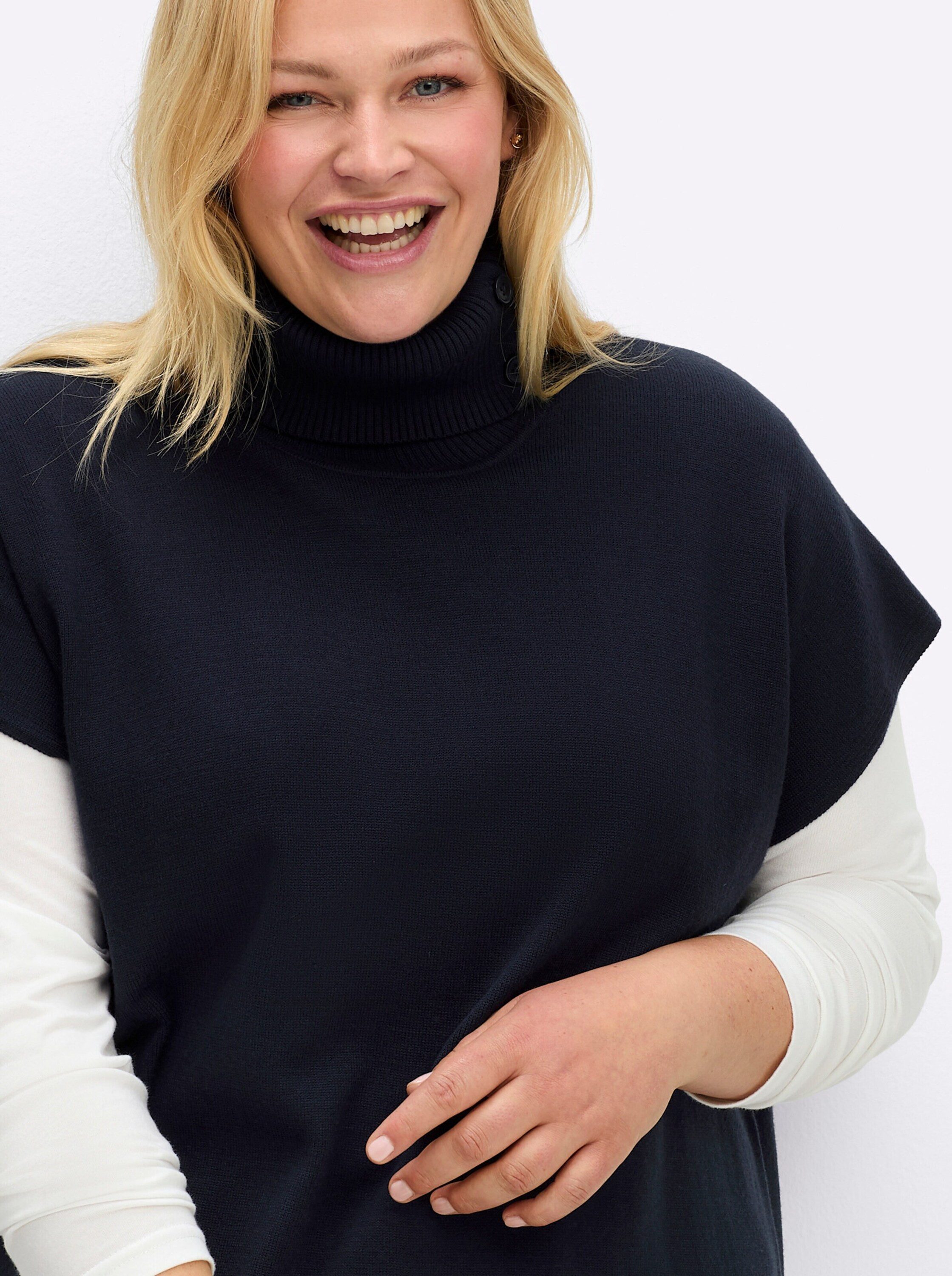 Sheego Pullunder Pullunder Überschnittener Arm Jersey