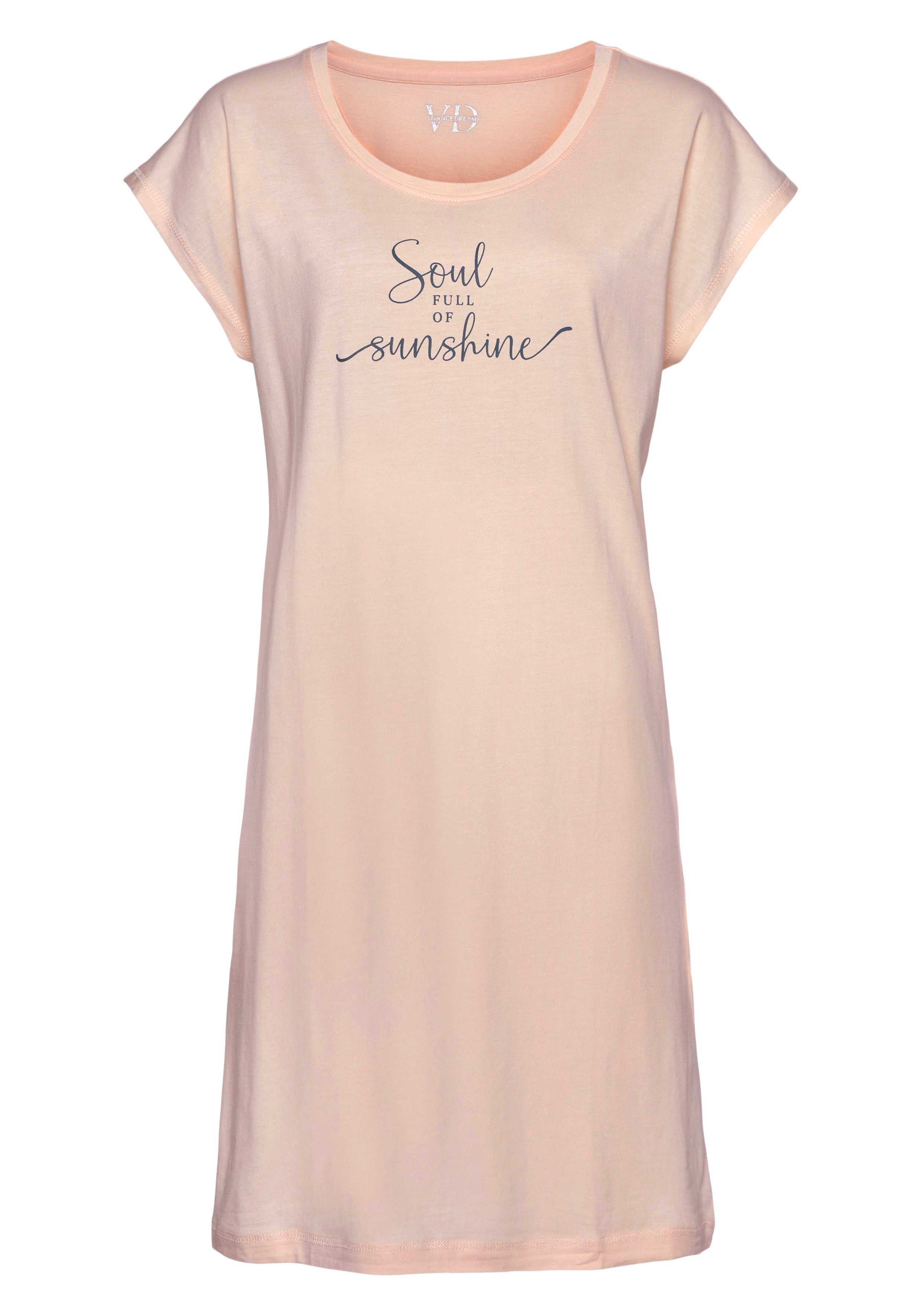 Vivance Dreams Nachthemd mit Sommer-Statementdruck günstig online kaufen