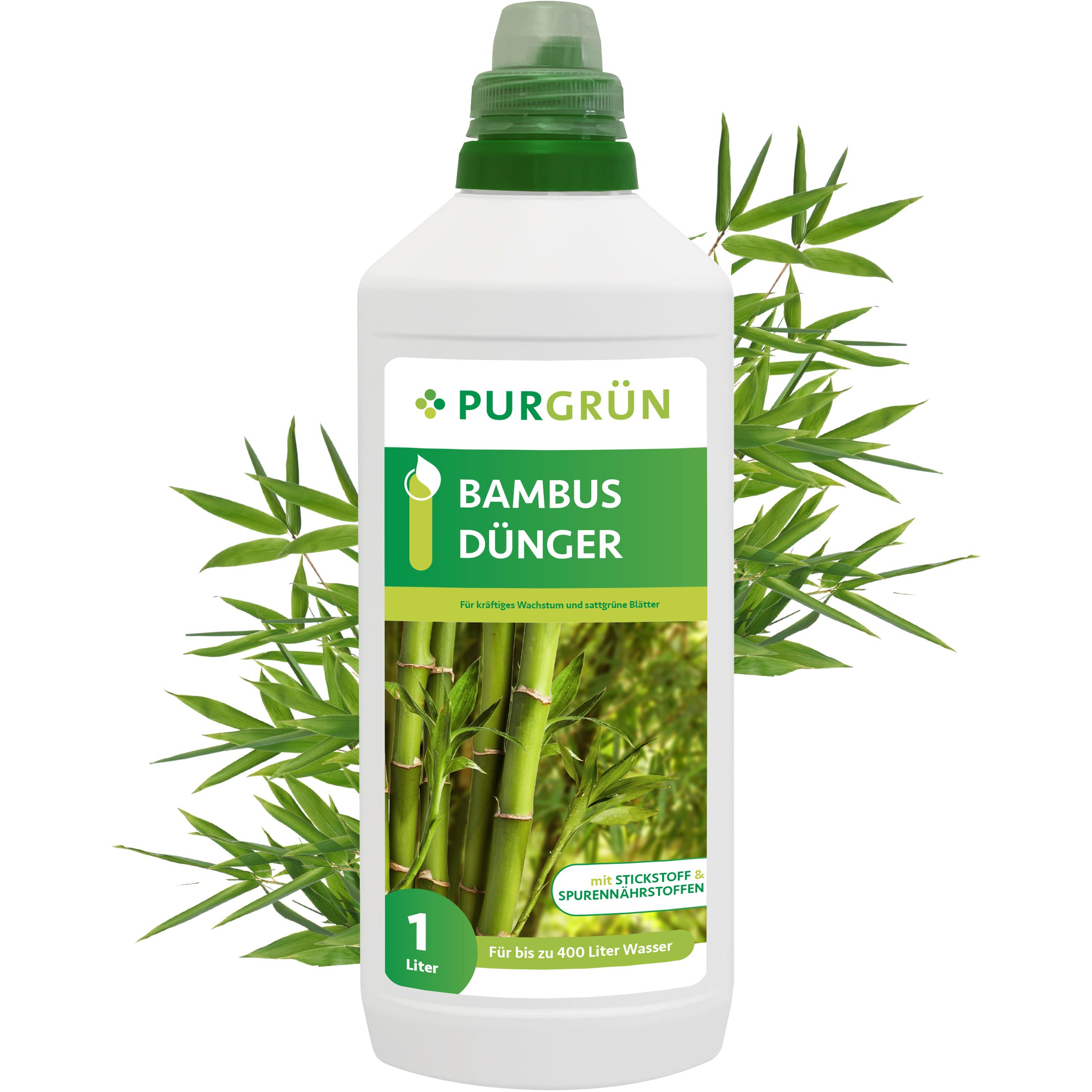 Universaldünger Purgrün Bambusdünger, NPK 10+4+6, kräftiges Wachstum, 1 Liter