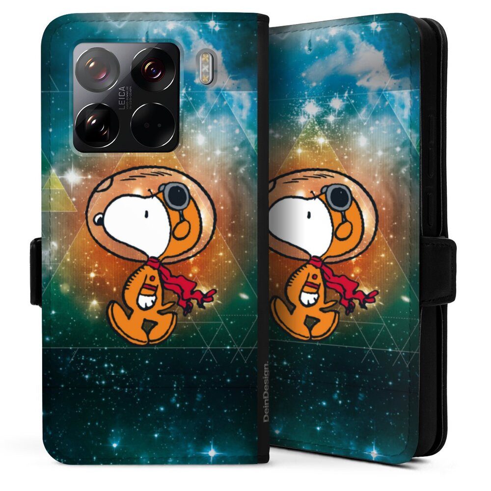 DeinDesign Handyhülle Snoopy Astronaut Offizielles Lizenzprodukt, Xiaomi 15 5G Hülle Handy Flip Case Wallet Cover Handytasche Leder
