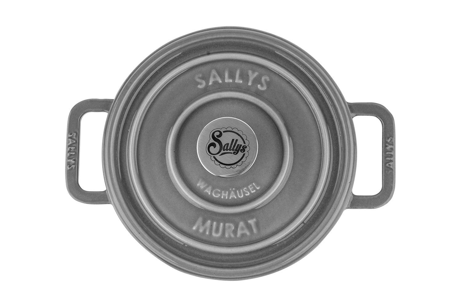 Sallys Bräter Vielseitiger Gusseisentopf Murat, perfekt zum Schmoren & Brotbacken, Vollgusseisen mit hochwertiger Emaille-Beschichtung (inklusive Kochheft, gleichmäßige Wärmeverteilung & ofenfest bis 250 °C), Mittlere Größe – Ø 22 cm / 2,2 l