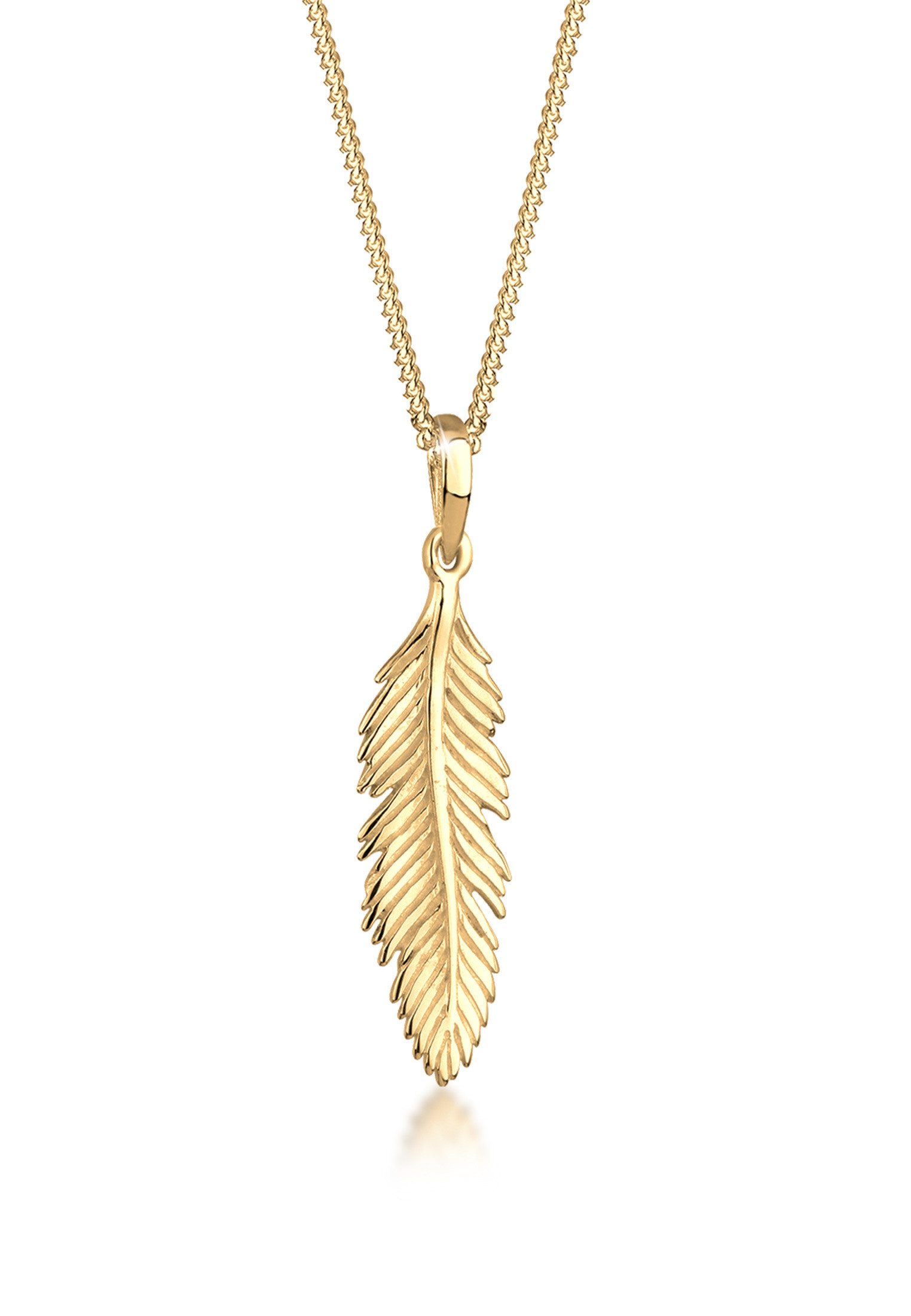 Elli Kette mit Anhänger mit Feder Anhänger aus 925 Sterling Silber, Feder günstig online kaufen