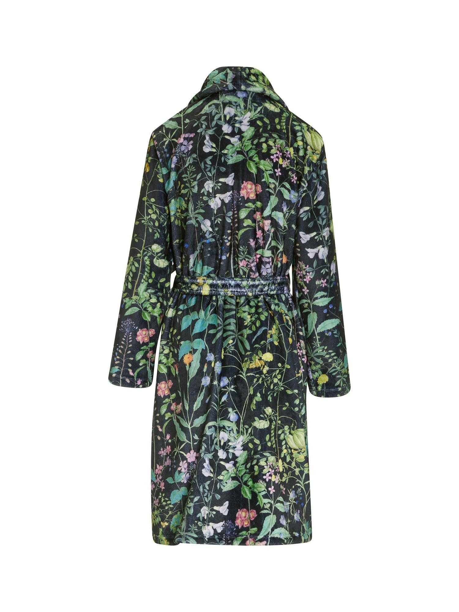 Essenza Damenbademantel Steff Augustine, Midilänge, Polyester, Schalkragen, mit Taschen, Gürtel, mit floralem Rijksmuseum-Print