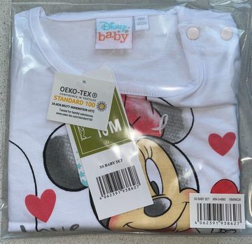 Disney Baby T-Shirt & Bermudas Minnie Mouse T-Shirt + Hose Set Mädchen Baby Set Mini Maus Gr.62 68 80 86 92 Kinder 3 6 9 12 18 24 Monate