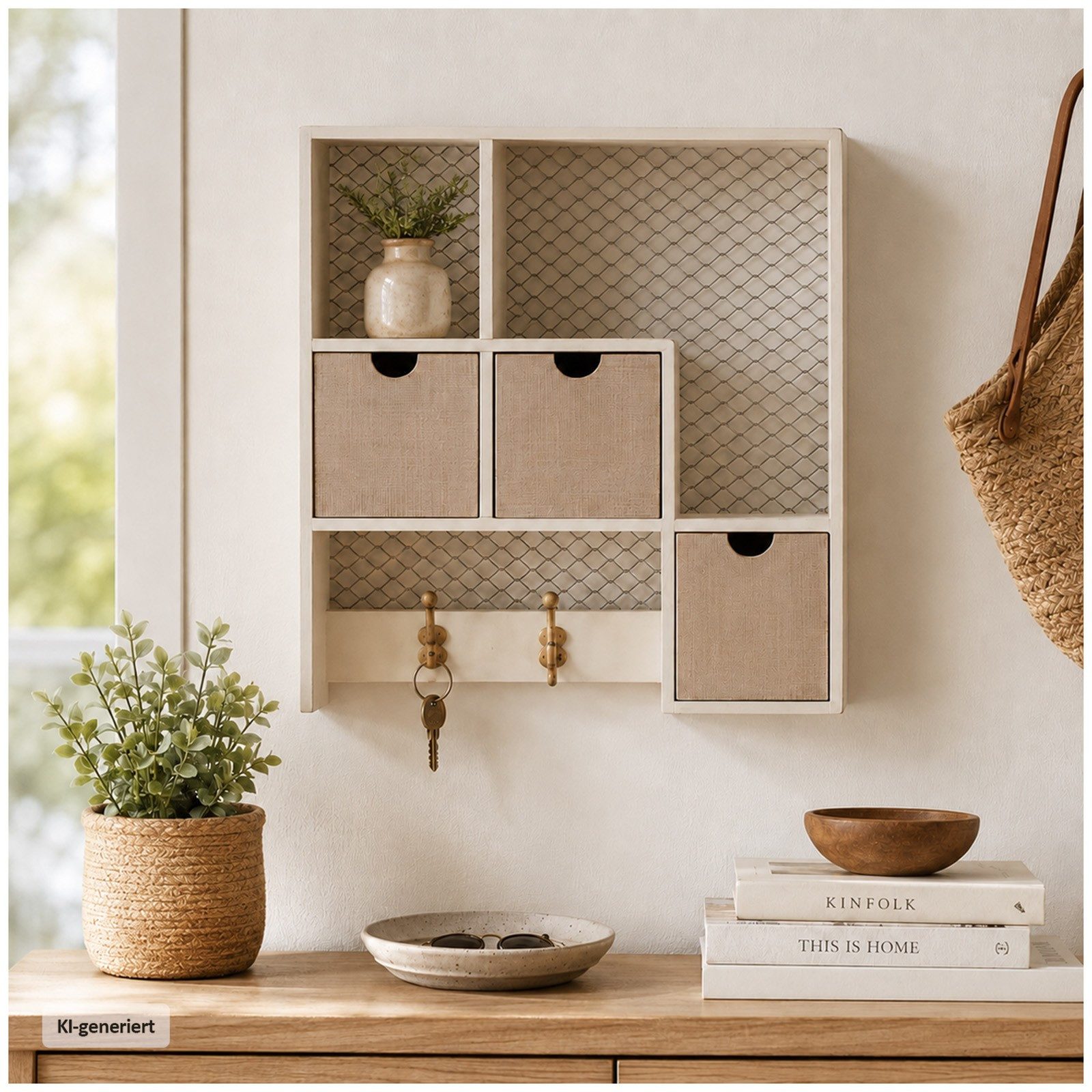 HTI-Line Garderobenleiste Wandschränkchen Valja (1 St., 1x Wandschränkchen, ohne Dekoration), Vintage Garderobe