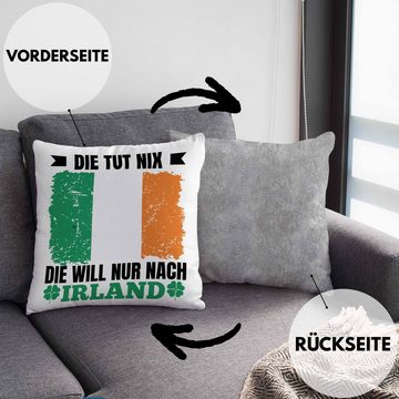 Trendation Dekokissen Irland Kissen Geschenk Die Tut Nix Die Will Nur Na