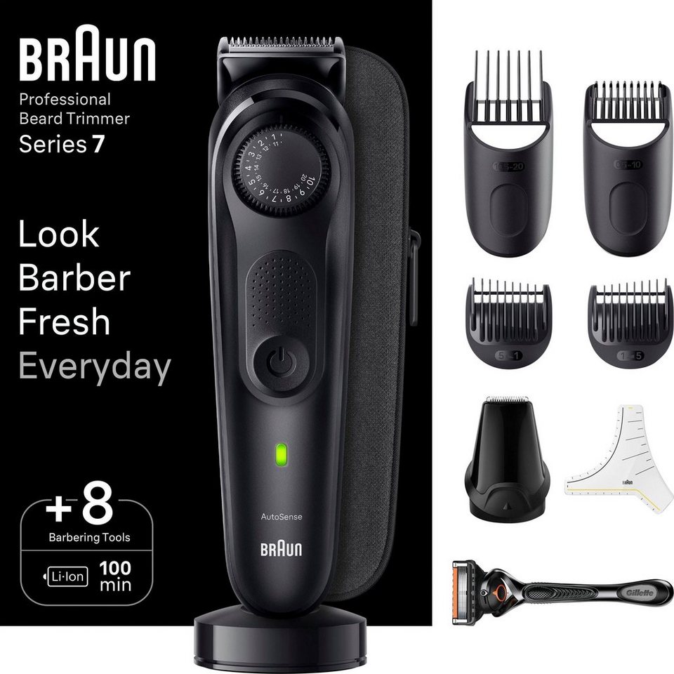Braun Haarschneider Barttrimmer BT7440, 40 Einstellungen, Wasserdicht