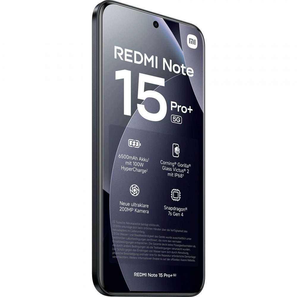 Xiaomi Redmi Note 15 Pro+ 5G 512 GB / 12 GB - Smartphone - midnight black Smartphone (6,83 Zoll, 512 GB Speicherplatz) – Bild 3 von 5