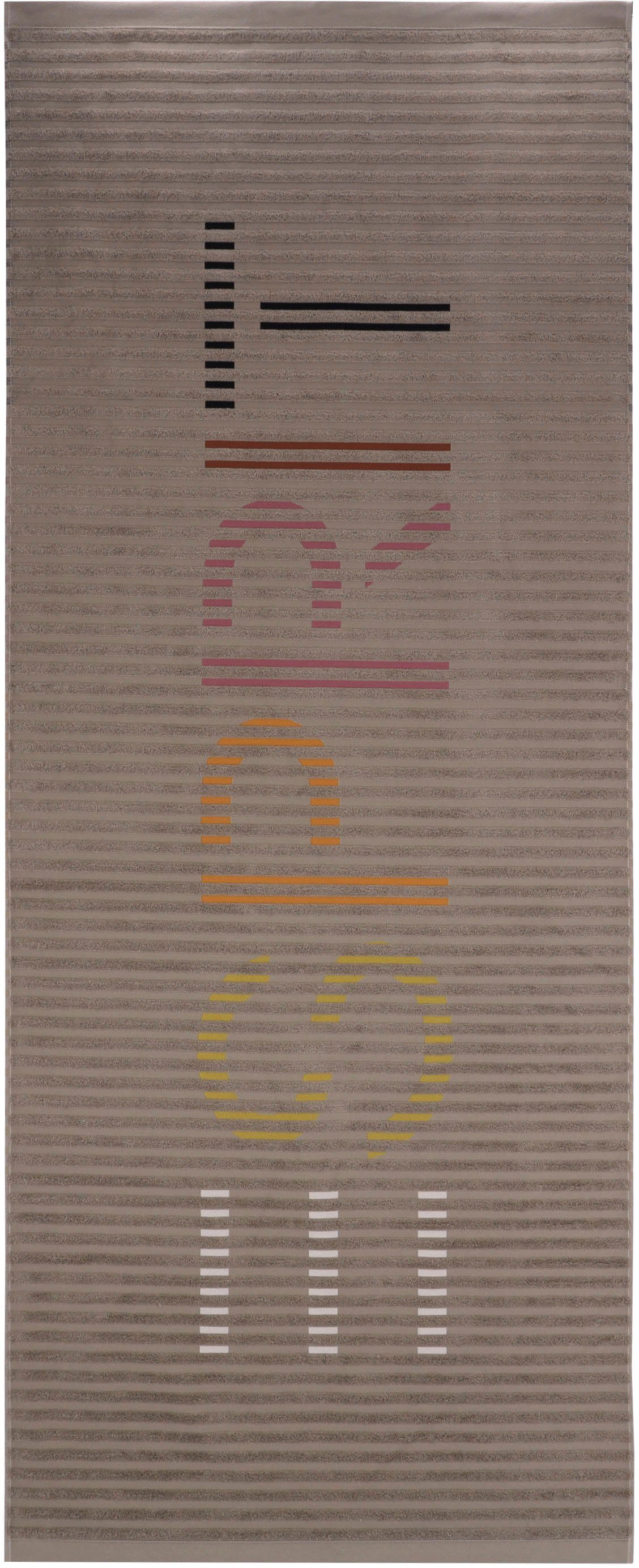 Walkfrottier Saunatuch (1-St), Schriftzug Esprit Schriftzug, gestreift, Esprit mit Saunatuch Multicolour mit Spa,