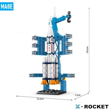 MAVURA Konstruktionsspielsteine X-ROCKET Raketen Bausatz Spielbausteine Kinder Bausteine, Shuttle Steckbausteine Bauklötze Weltraumrakete Space Rocket