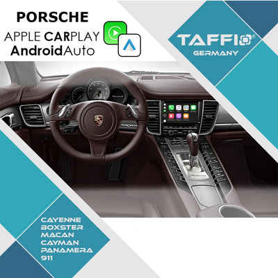 TAFFIO Für Porsche Cayman Cayenne Boxster Panamera PCM3.1 Wireless CarPlay Einbau-Navigationsgerät