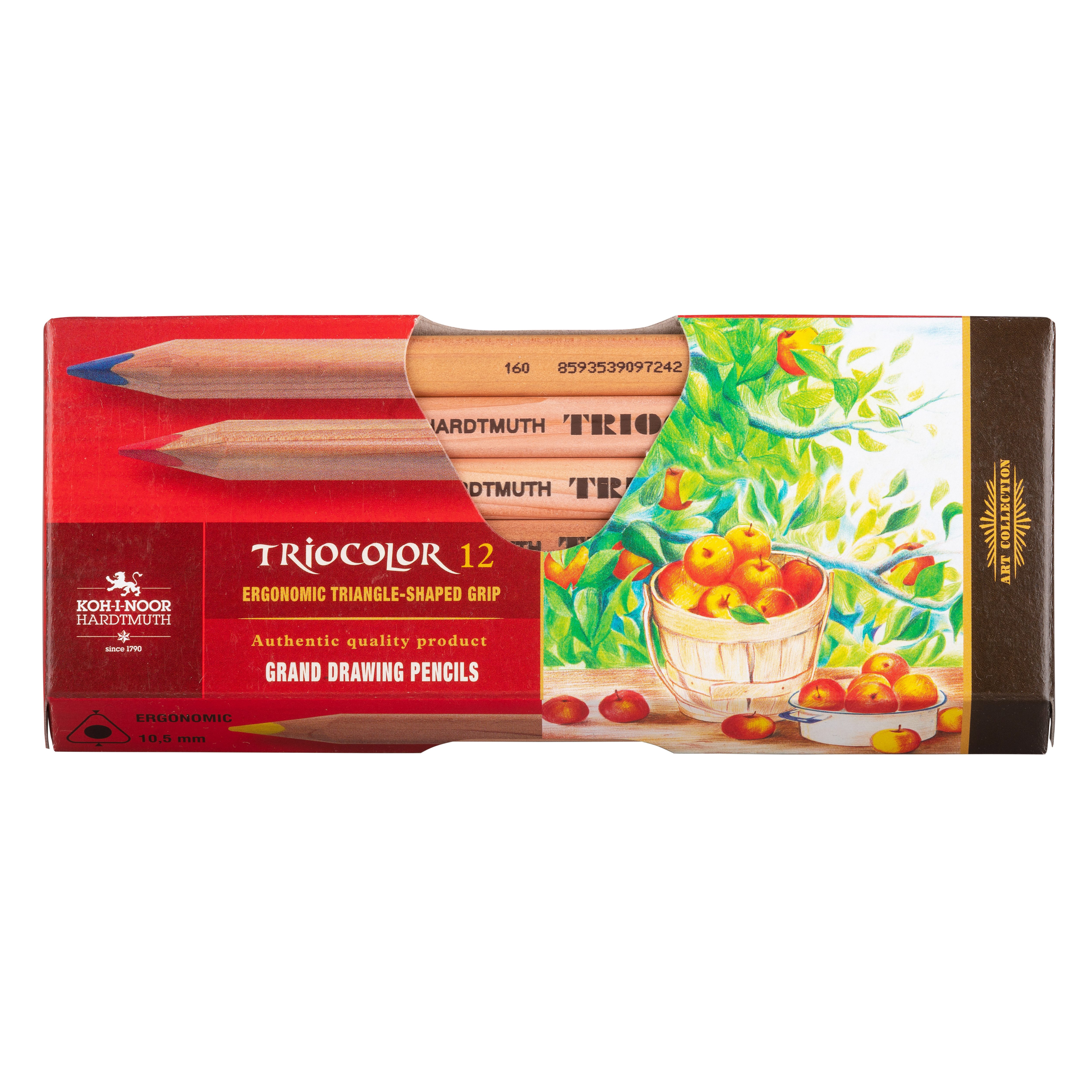 KOH-I-NOOR Buntstift KOH Buntstifte Natur Triocolor Jumbo Künstlerfarbstifte 12er
