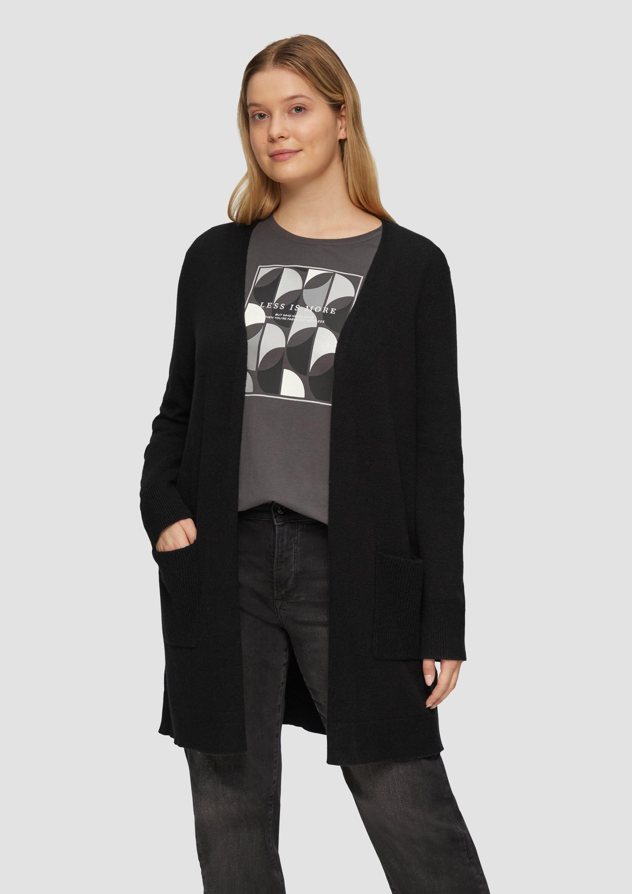 s.Oliver Cardigan Strickjacke Lange Strickjacke mit günstig online kaufen
