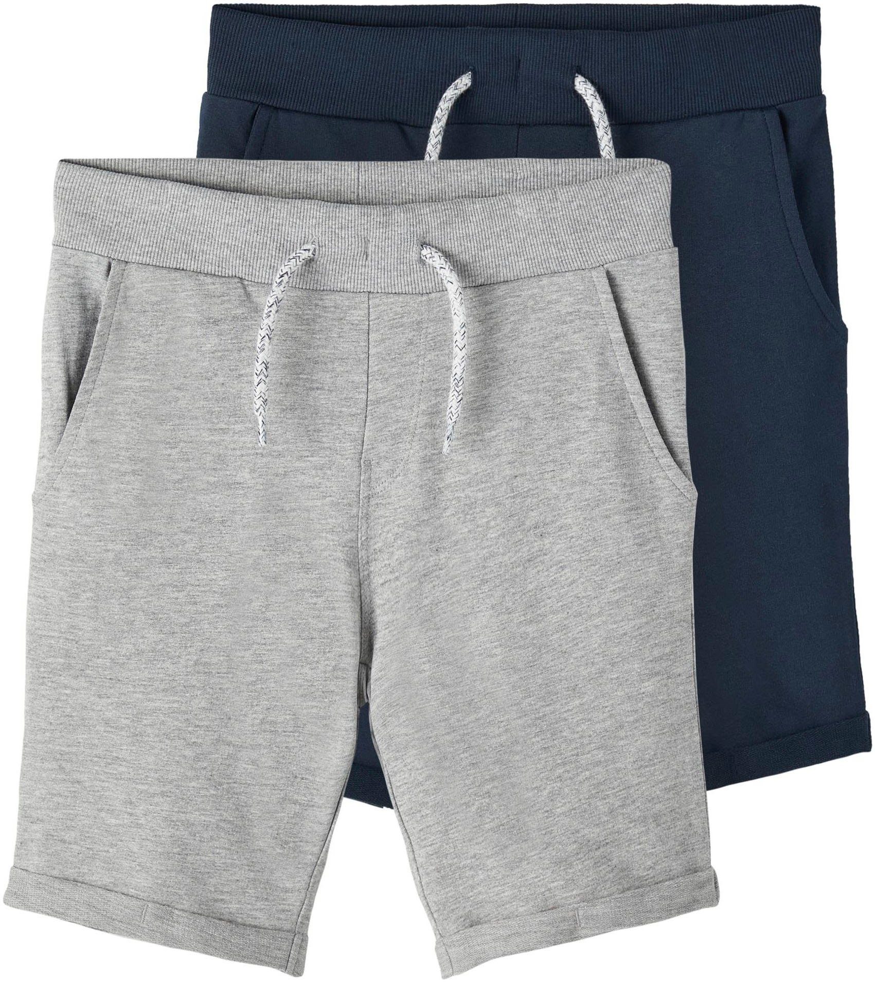 Sweatshorts grey melange NOOS NKMVERMO SHORTS UNB It 2-tlg) (Packung, SWE LONG 2P Name F