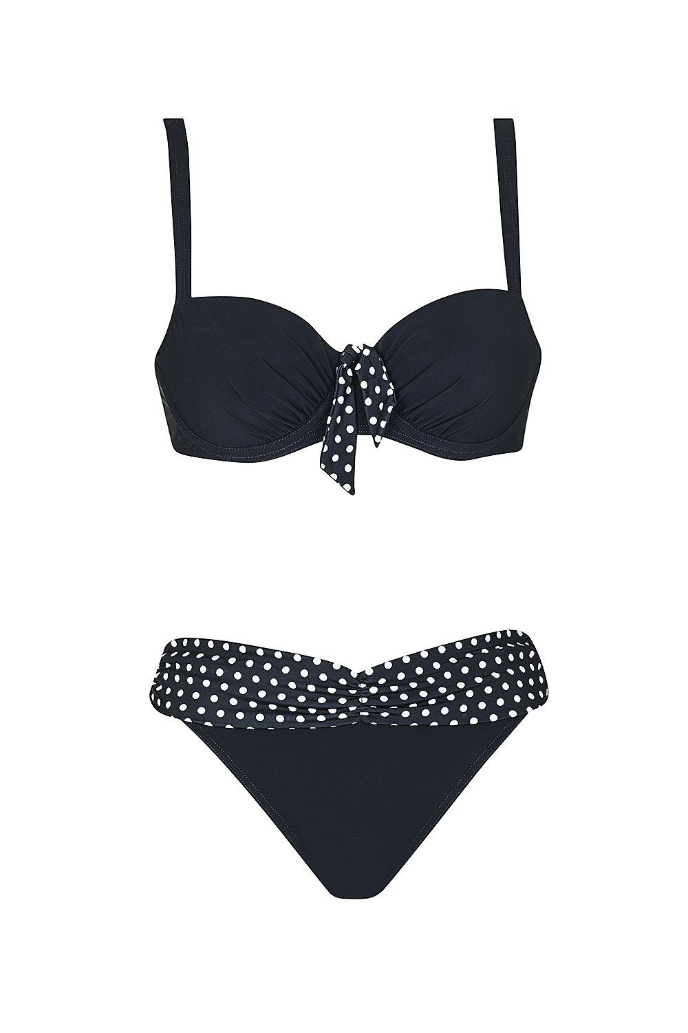 mit Softschale Black NOS Happy Bikini UV-Schutz Black Bügel-Bikini Sunflair Formbügel 50+ und (2-St) mit Happy