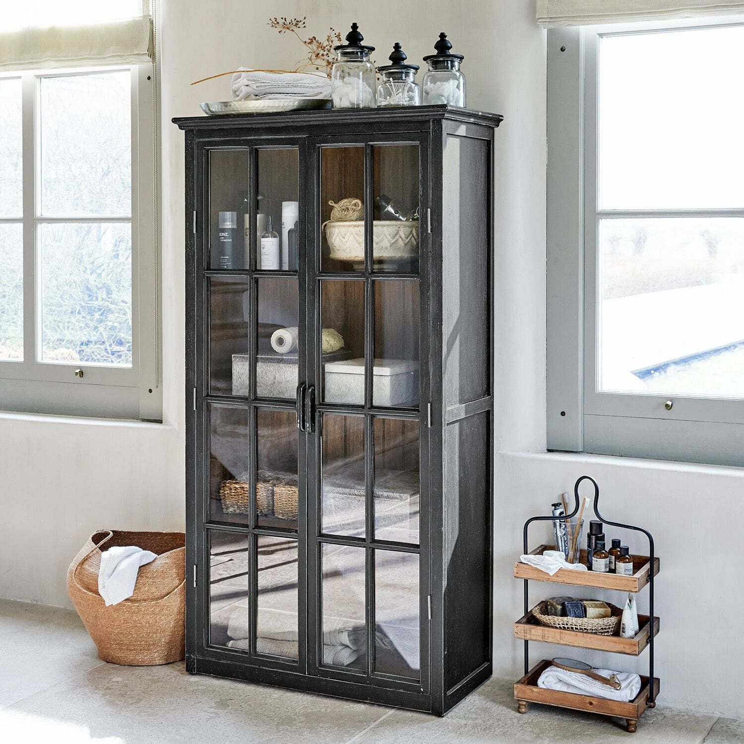 Mirabeau Hochschrank Schrank Keanu antikschwarz