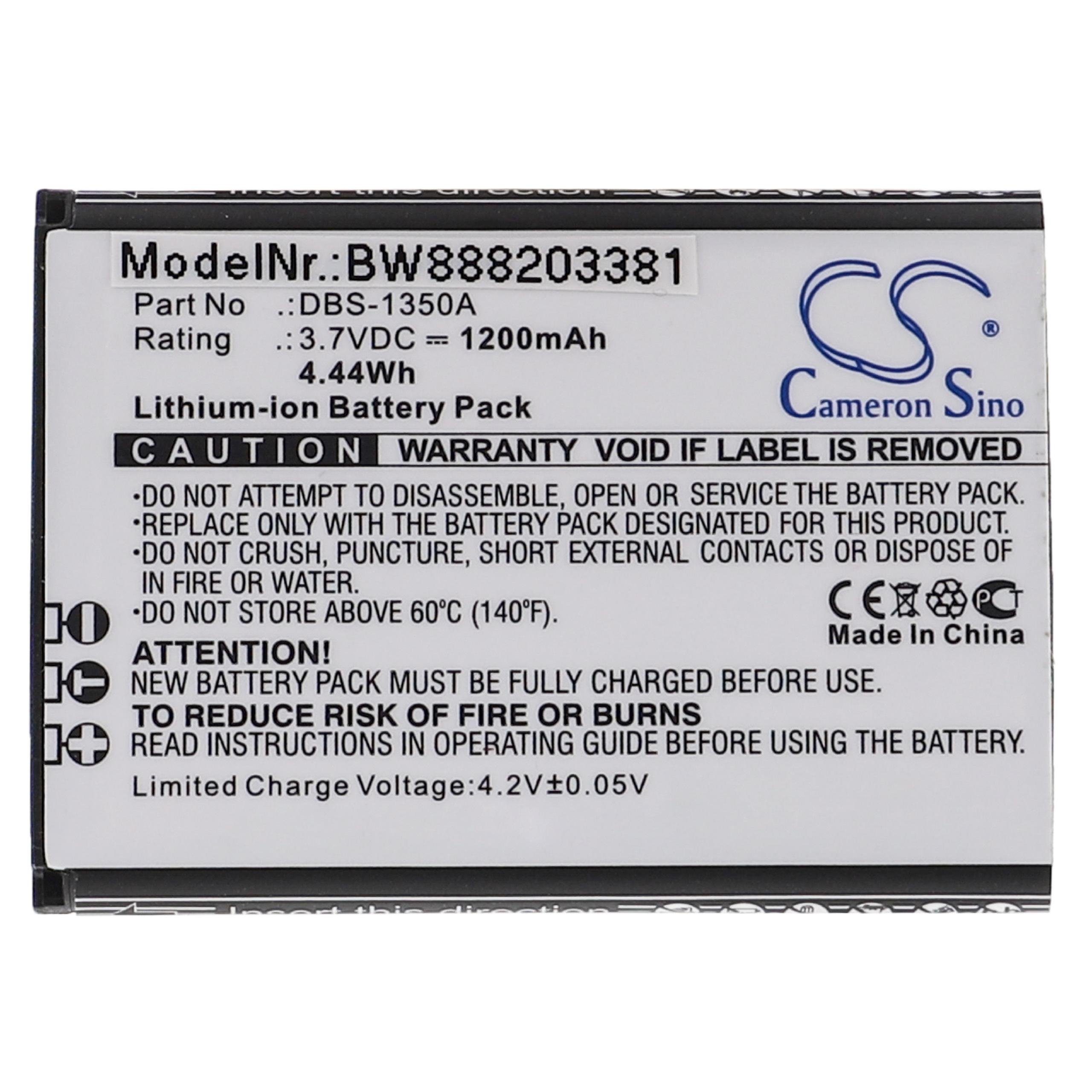 3,7V, mAh Ersatz Li-Ion) für Smartphone-Akku (1200mAh, 1200 Doro vhbw für / Klapphandy Mobilfunk DBS-1350A