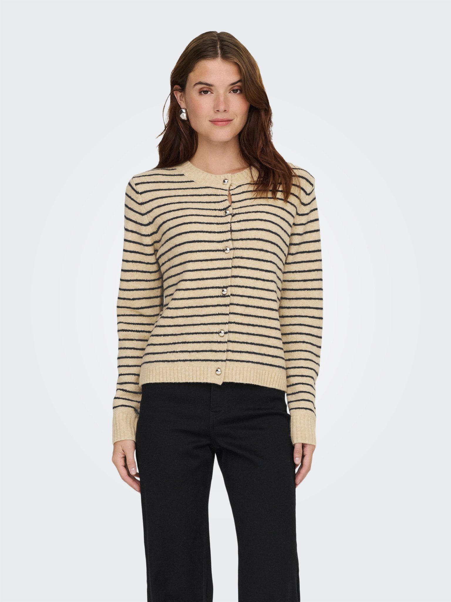 ONLY Strickjacke ONLCHESTER LIFE LS STRIPE CARDI CC KNT