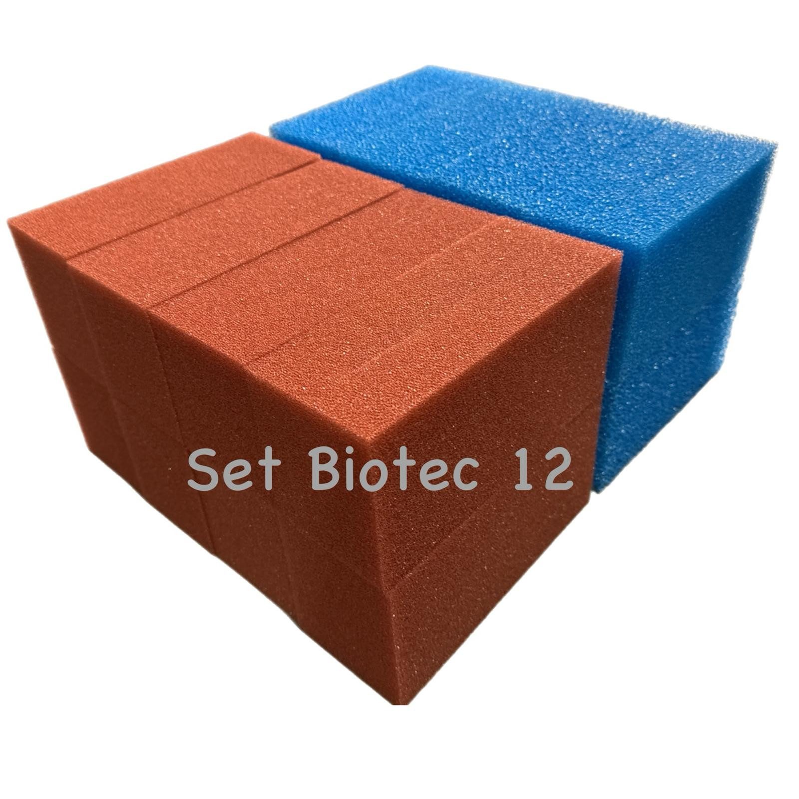 Teichfilter KH Filterschwamm Set Biotec 12 Filter 8 x blau -8 x rot 21,5 x 10 x