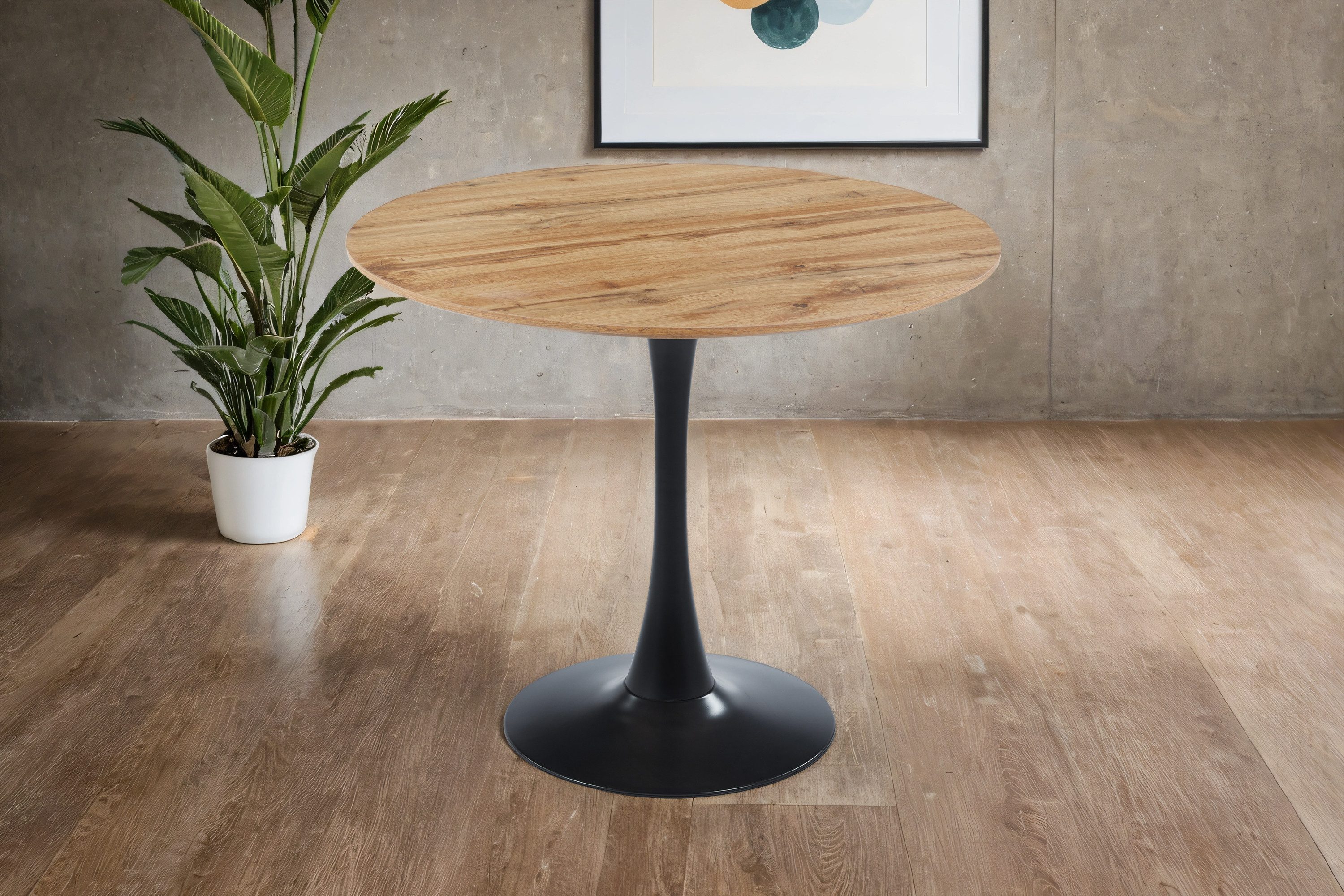 Trelevo® Esstisch Stockholm, runde Platte, Holz günstig online kaufen
