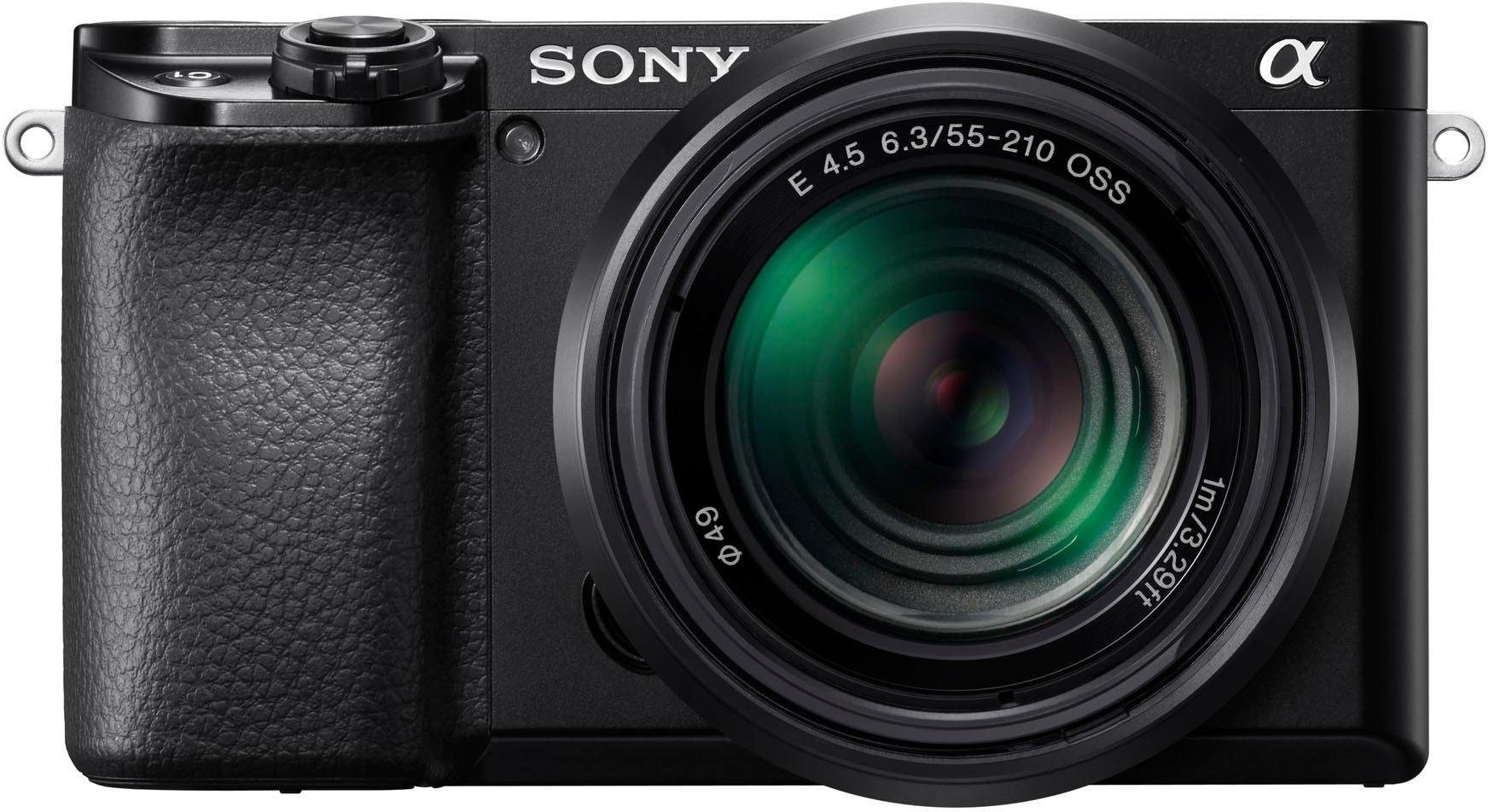 Sony Alpha 6100 Kit + SEL55210, Systemkamera SEL55210 Bluetooth, (Wi-Fi) mit WLAN SELP1650 (SELP1650, MP, NFC, 24,2