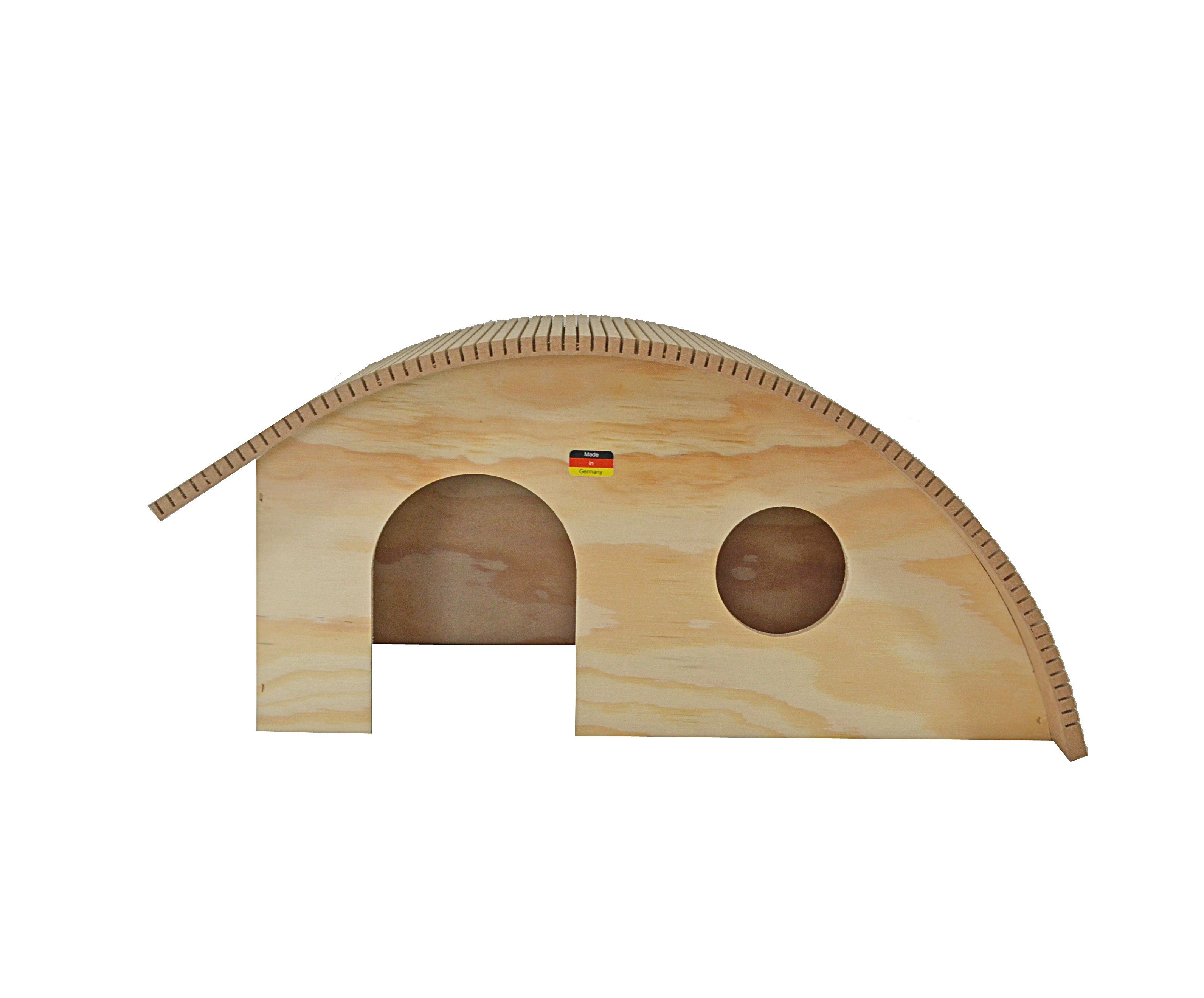 ELMATO Nagerhaus Elmato 12844 Kletterburg Deluxe Bogenhaus Rillendach, 50x26x23cm