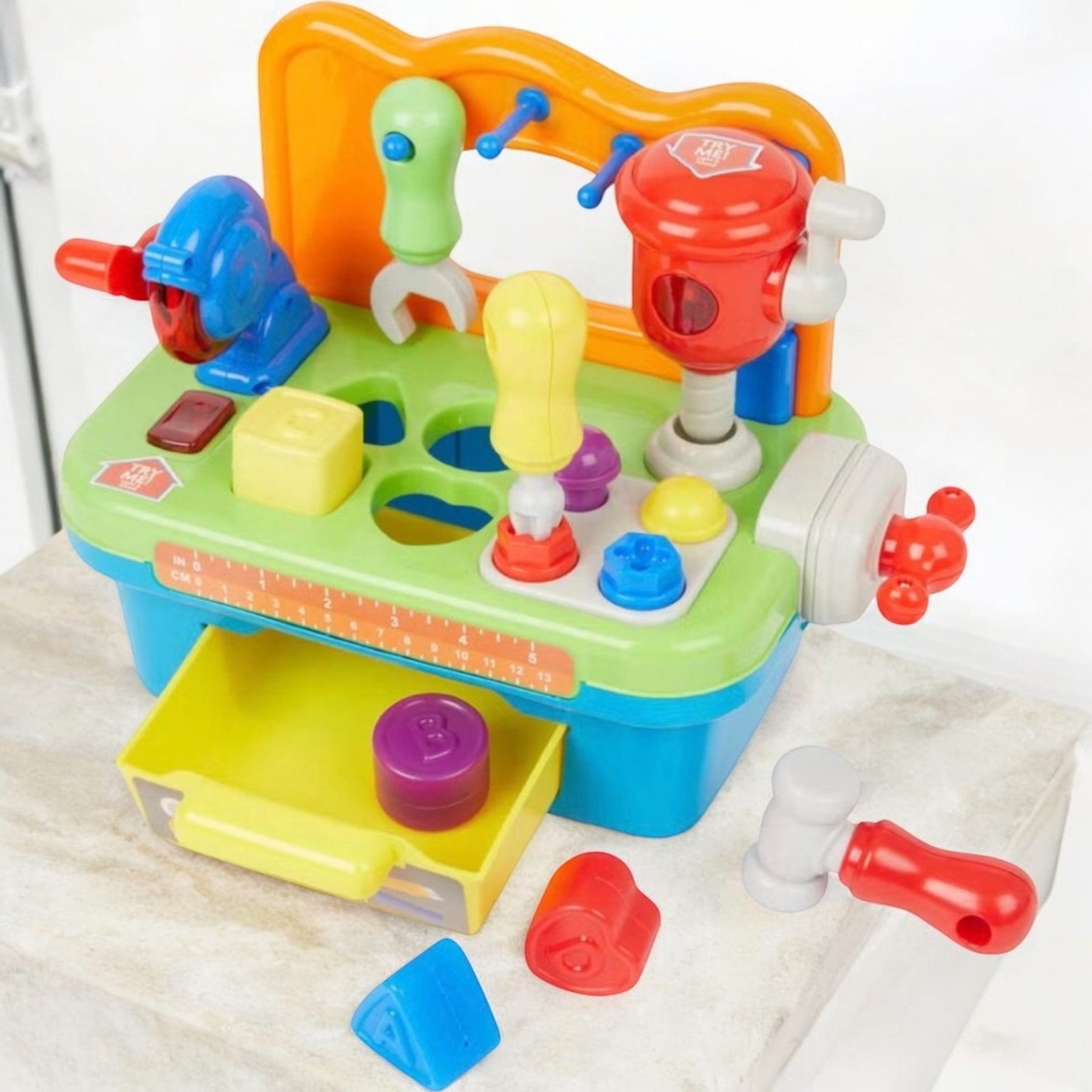 Preis-Shop24 Motorikwürfel Tool Box Werkbank für kinder, Little DIYer günstig online kaufen