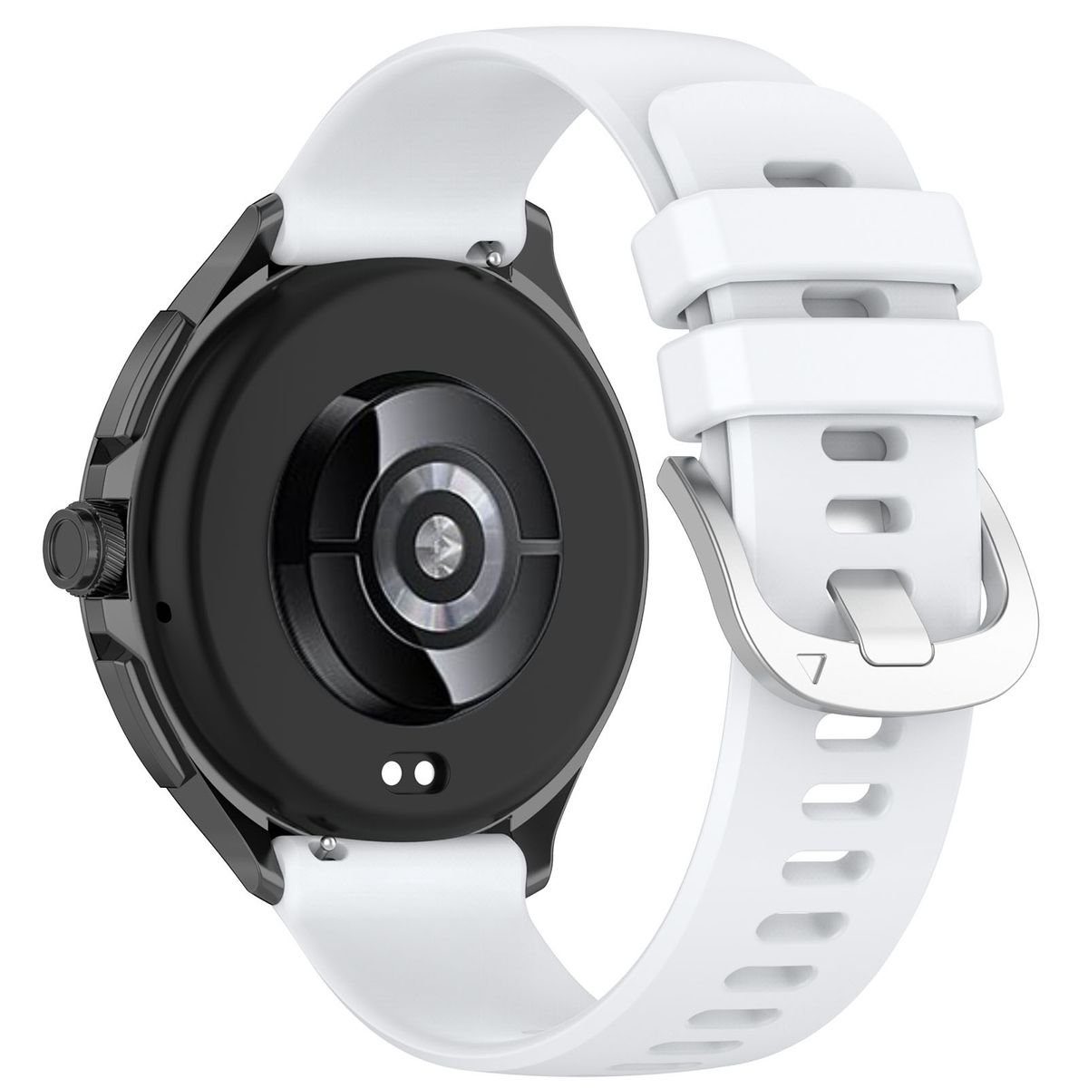 Wigento Smartwatch-Armband Für Silikon Ersatz S3 Armband Xiaomi Watch hochwertiges Weiß Glänzend