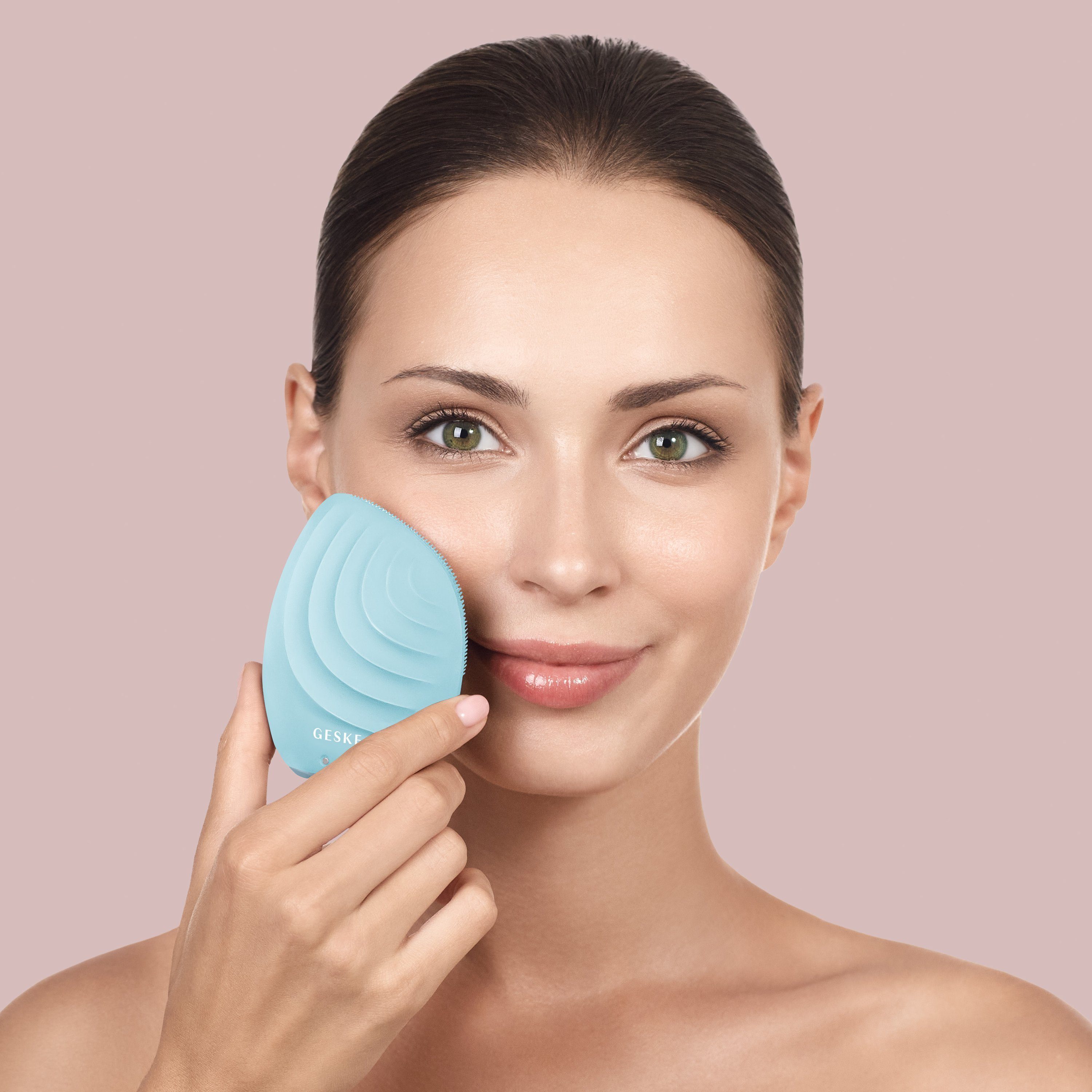 GESKE German Beauty Tech Facial Du Sonic Brush inkl. GESKE SmartAppGuided™ Turquoise personalisierte deine Elektrische 1, kostenloser Packung Gesichtsreinigungsbürste Hautpflegeroutine. 2-tlg., & USB-Ladekabel), Gerät Device), 5 (SmartAppGuided in App der erhältst (Gerät APP Mit