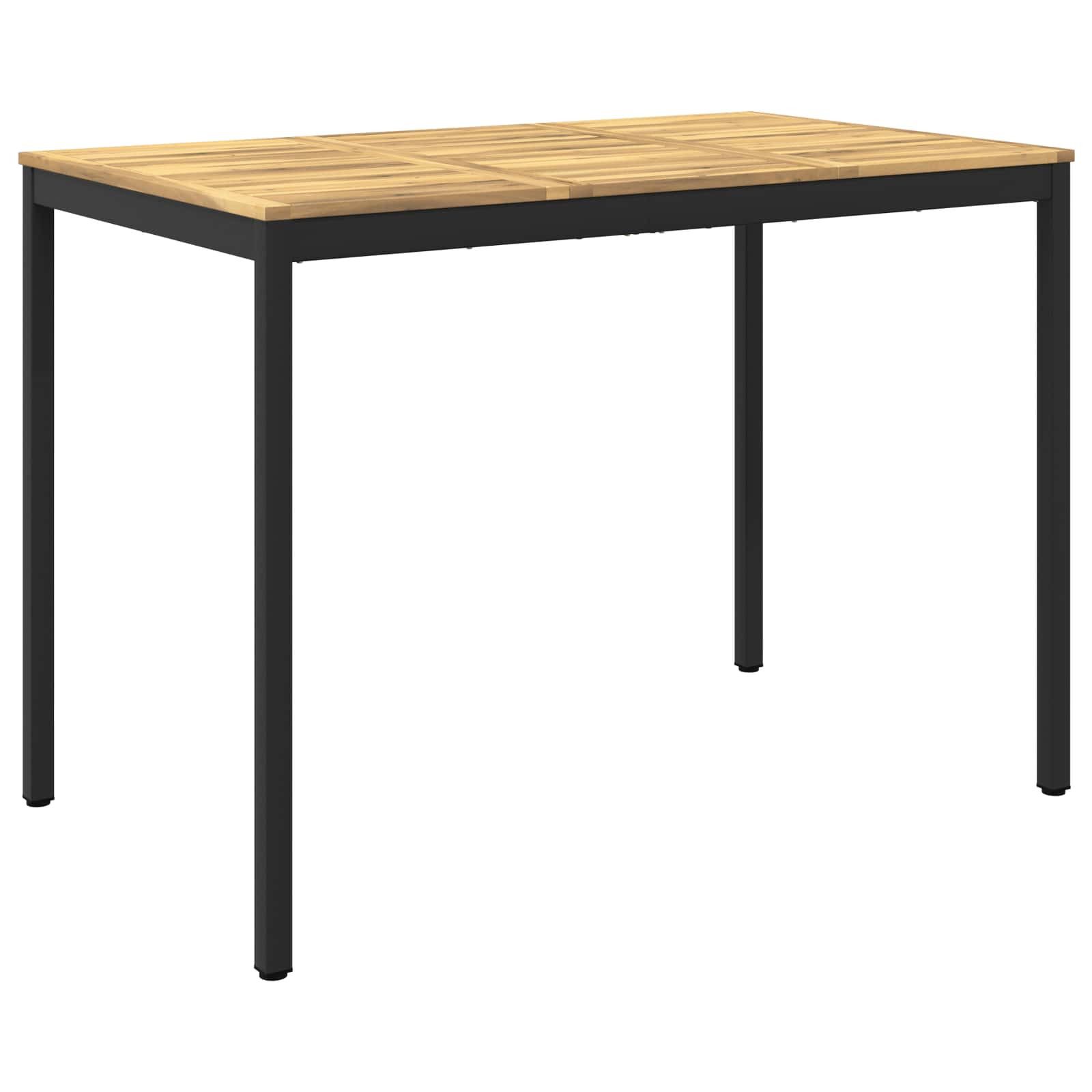 vidaXL Gartentisch Gartenbar-Tisch Weiß und Schwarz 147 x 88,5 x 105 cm (1-St)