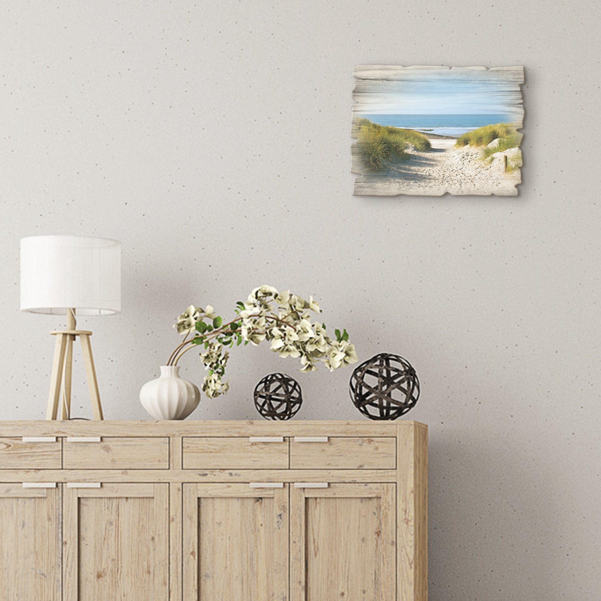 Artland Holzbild Strand mit Sanddünen und günstig online kaufen