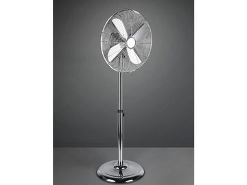 TRIO Leuchten Standventilator, Großer Chrom Zimmer Raum-Lüfter Windmaschine Stand Winderzeuger Ø44cm