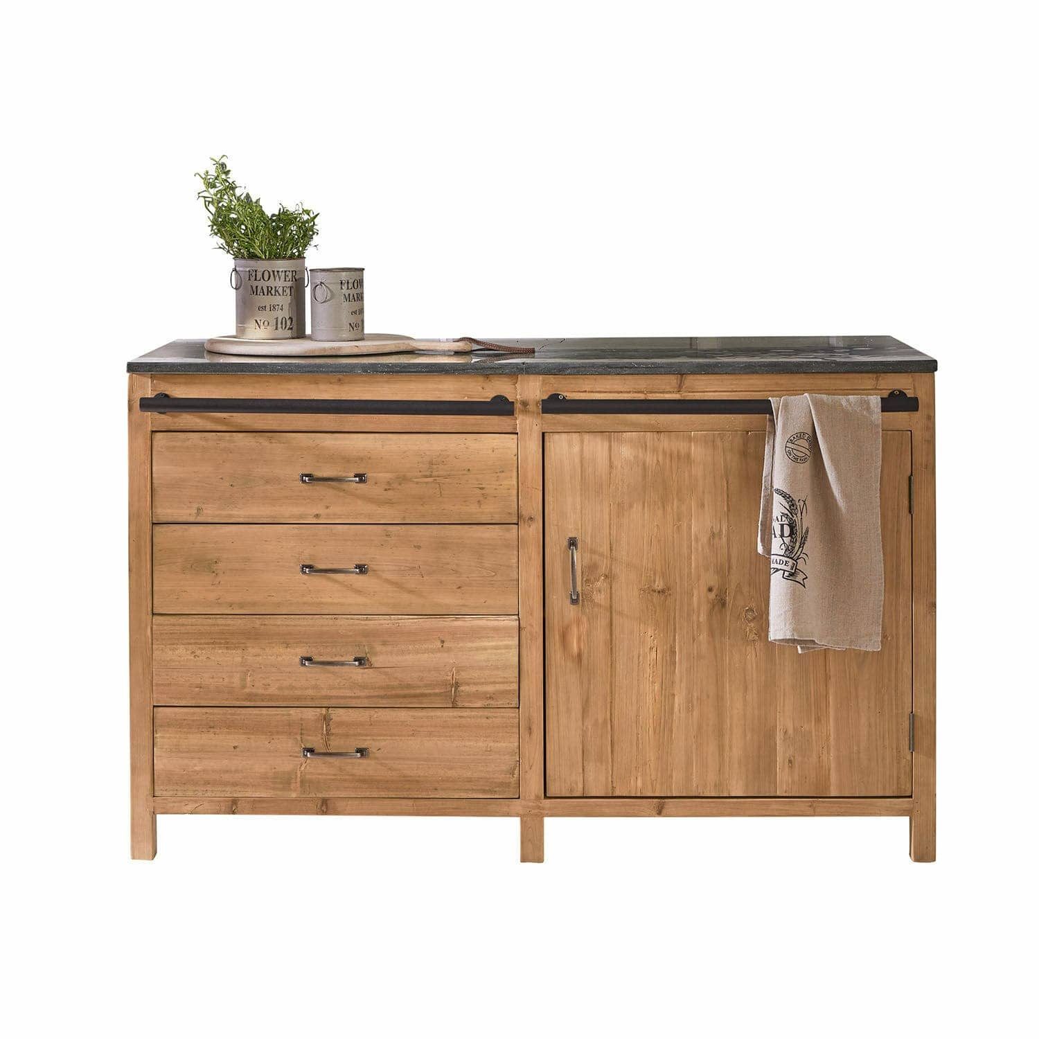 Mirabeau Küchenzeile Küchenschrank Sunnybrook braun/grau