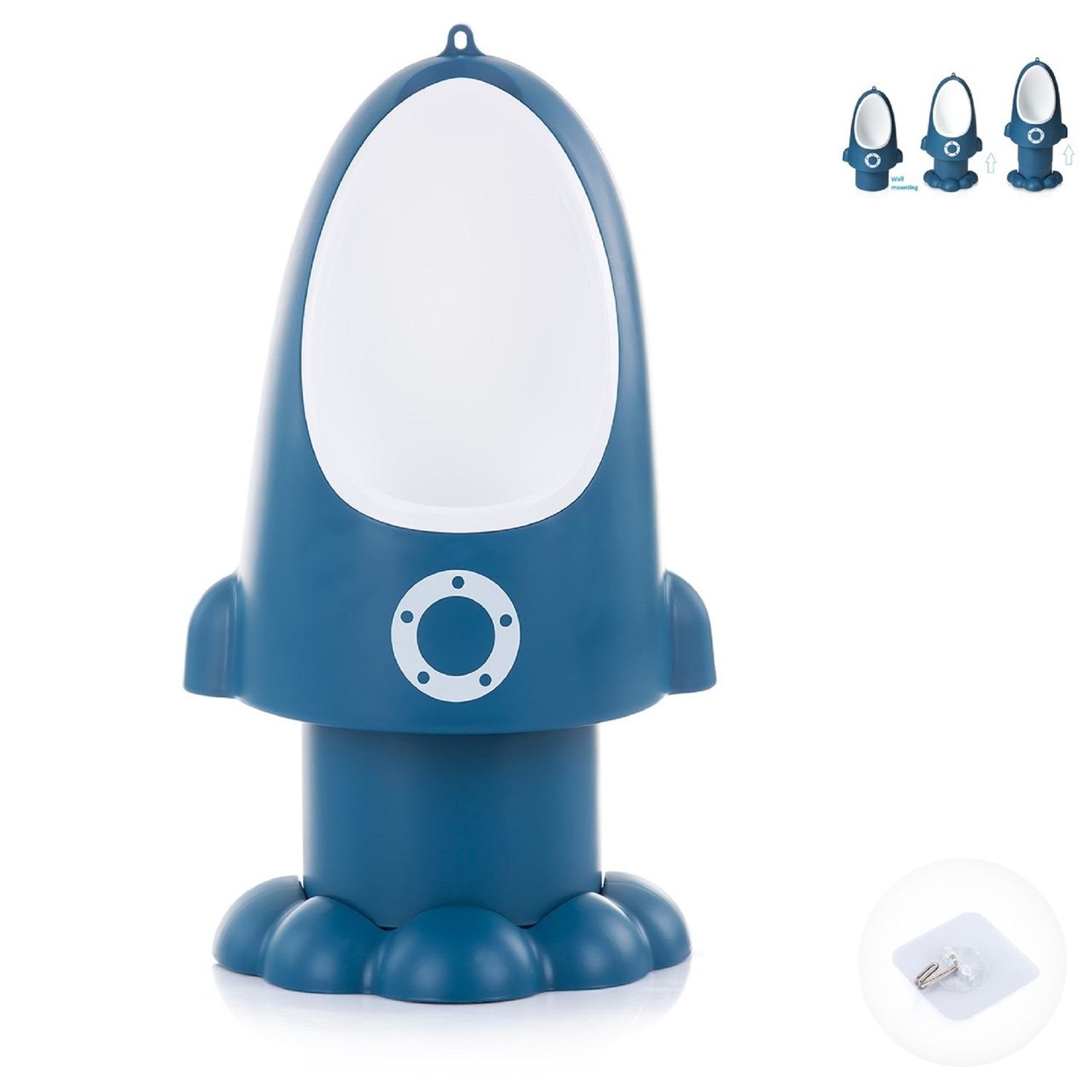 Chipolino Töpfchen Urinal, Toilettentrainer Rocket, Wandhalterung, einstellbar, ab 1 Jahr