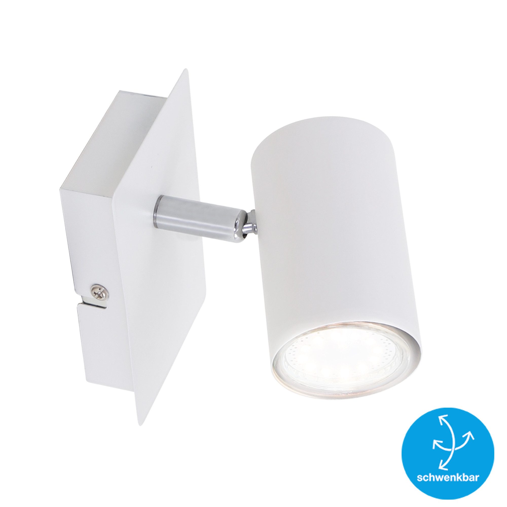 Briloner Leuchten Deckenspot LED Wandlampe Innen Wohnzimmer GU10, exkl. Leuchtmittel, ohne Leuchtmittel, 2700K - Extra - Warmweiß, Wandlampe, 12x8x12,3cm, Schwarz, max.40W, GU10, Innen, Wohnzimmer