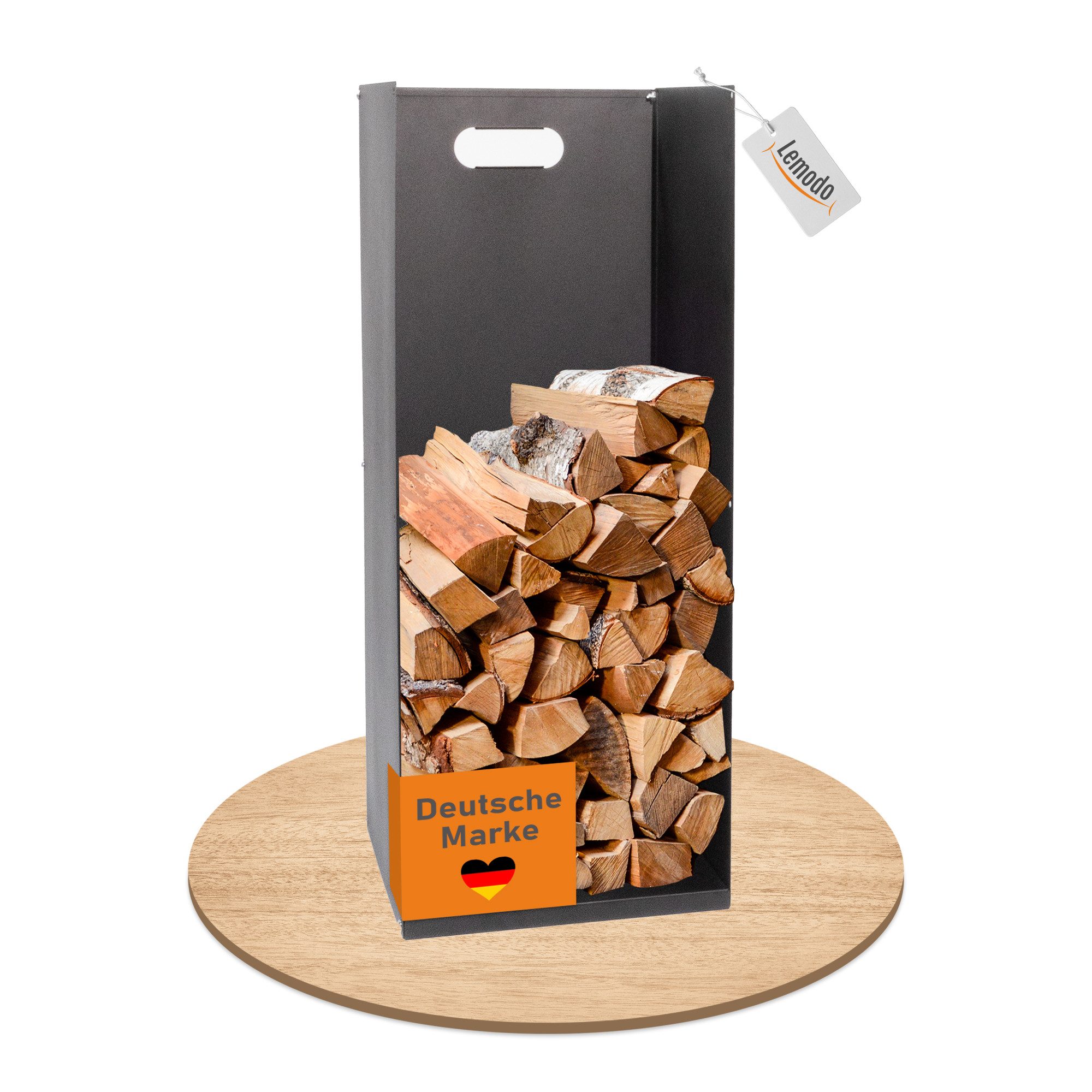 Lemodo Kaminholzregal Metallregal für Kaminholz und Briketts, Brennholzrega günstig online kaufen