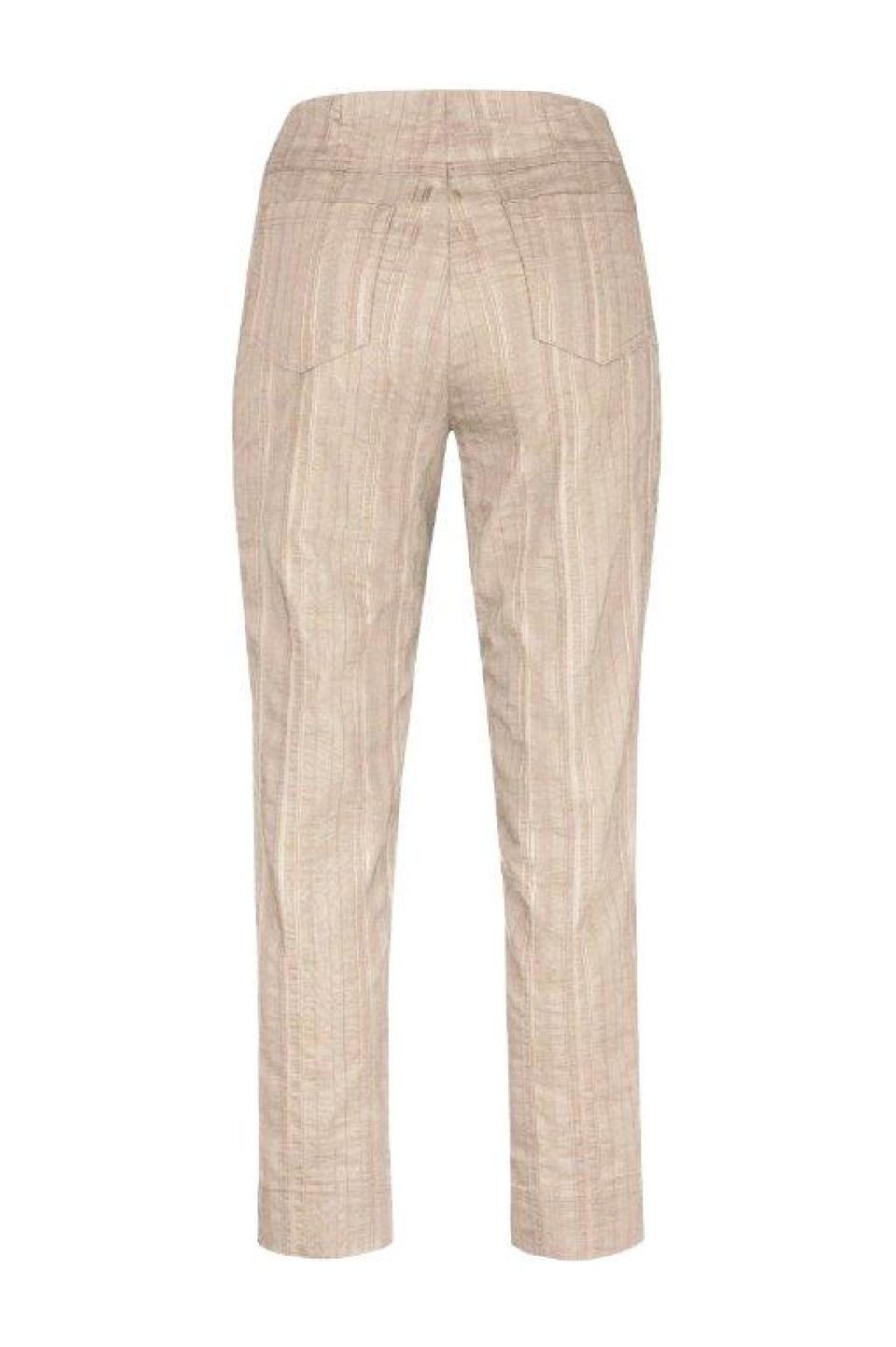 ROBELL Stoffhose Style BELLA Capri 7/8 Sommer-Hose Seersucker Pflegeleicht und schnell trocknend